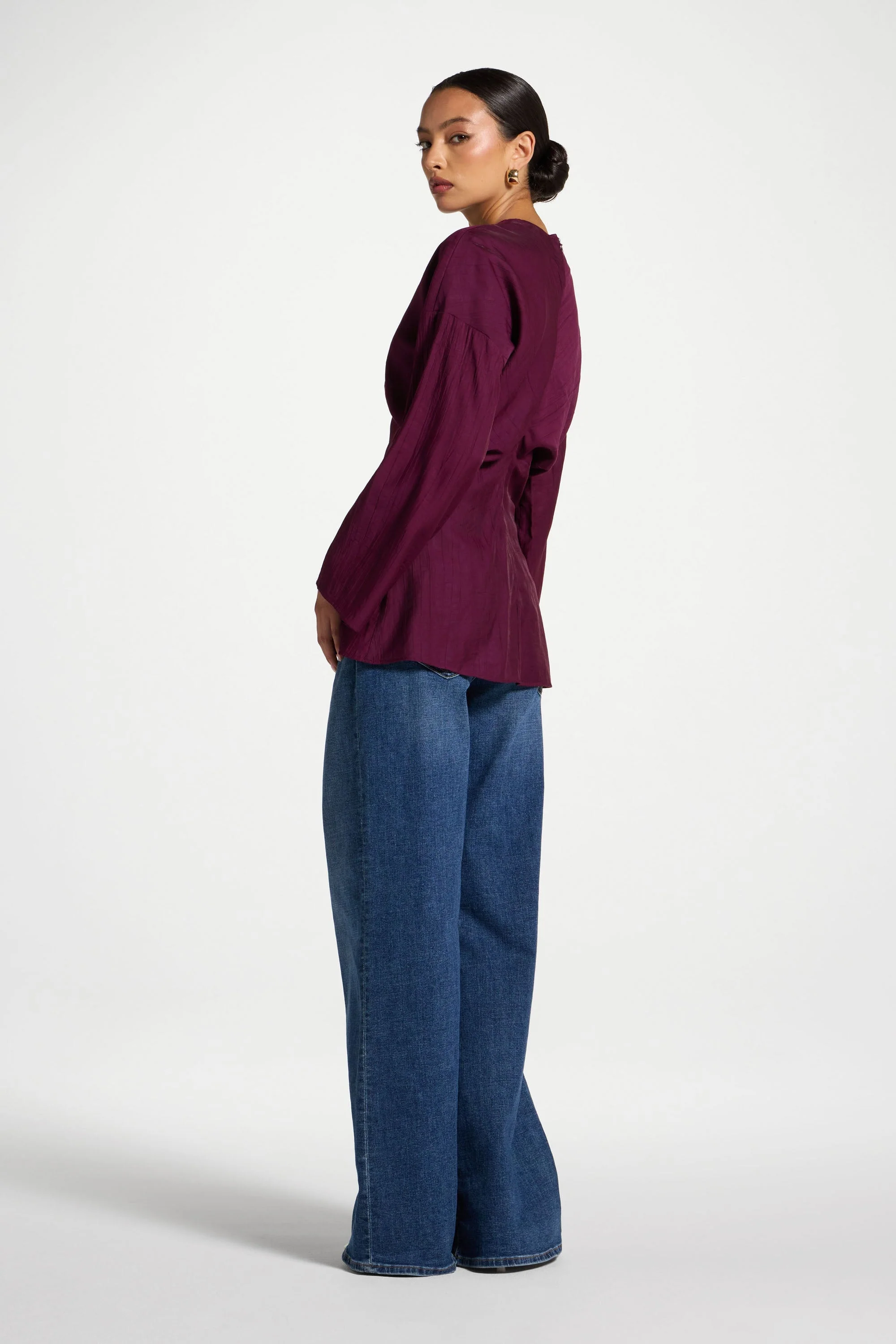 Dolman Sleeve Top - Black Currant - Image 4
