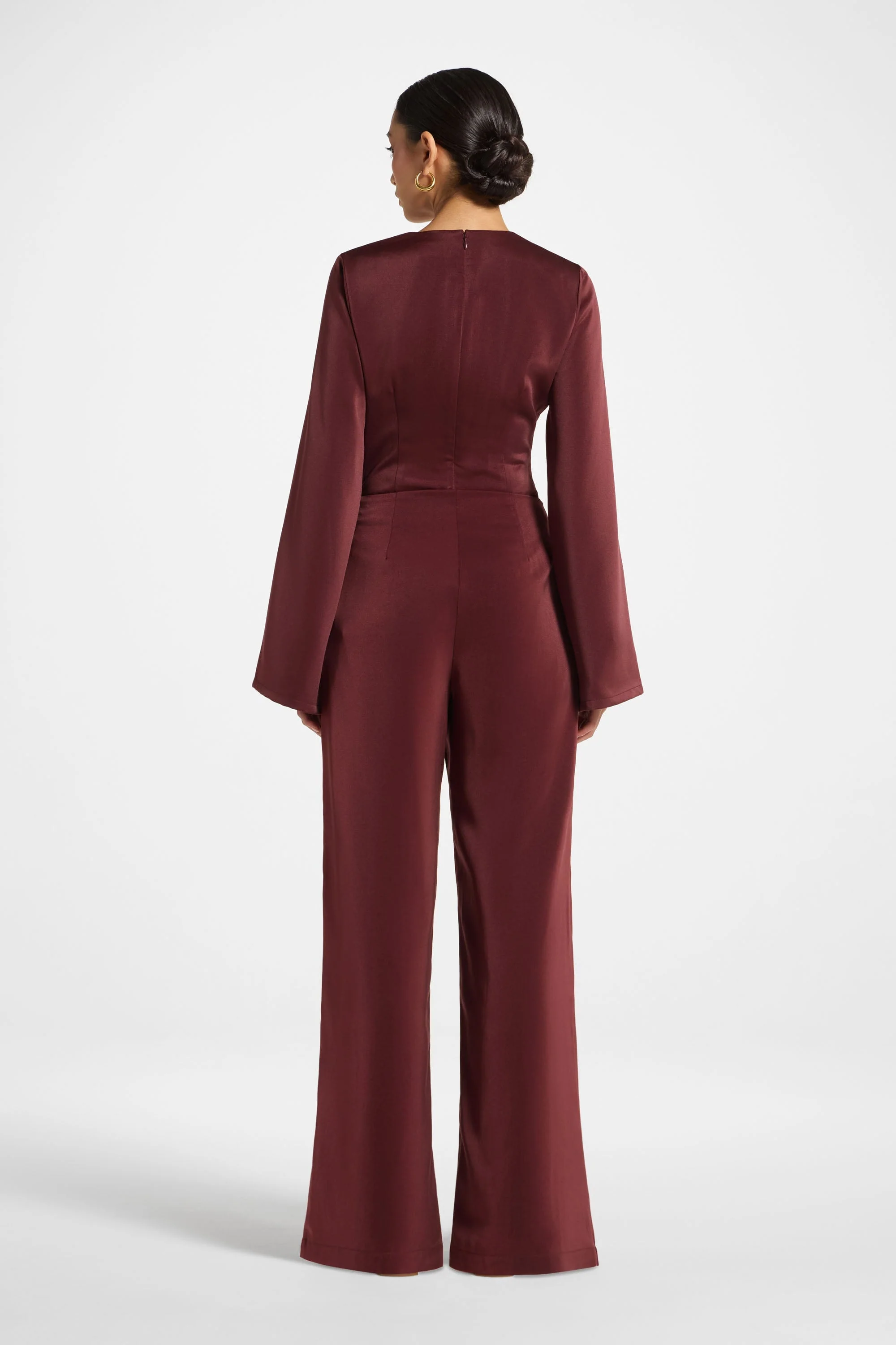 Asymmetric Drape Pants - Fig - Image 8
