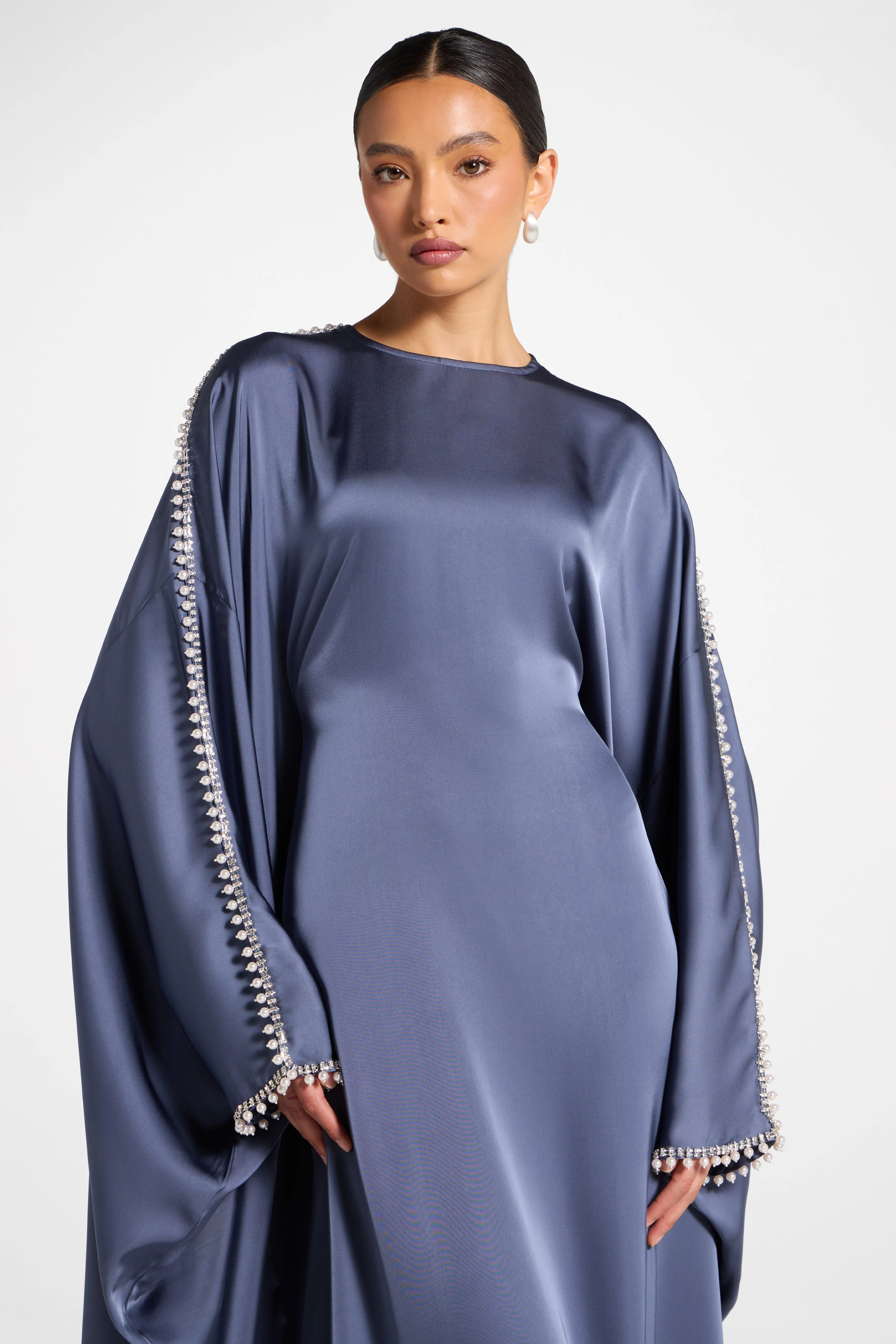 Embellished Butterfly Abaya Dress - Dusk - Image 2