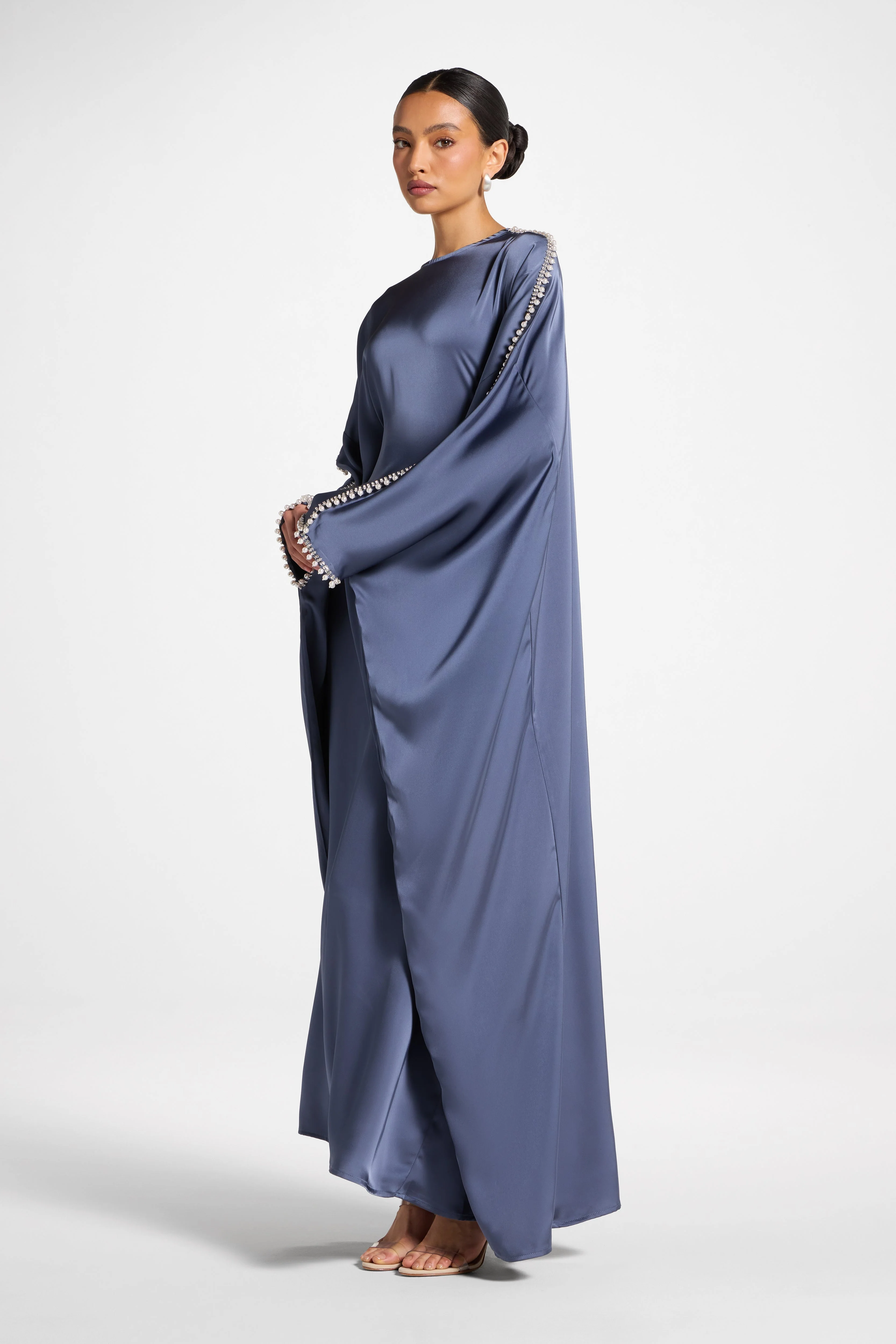 Embellished Butterfly Abaya Dress - Dusk - Image 3