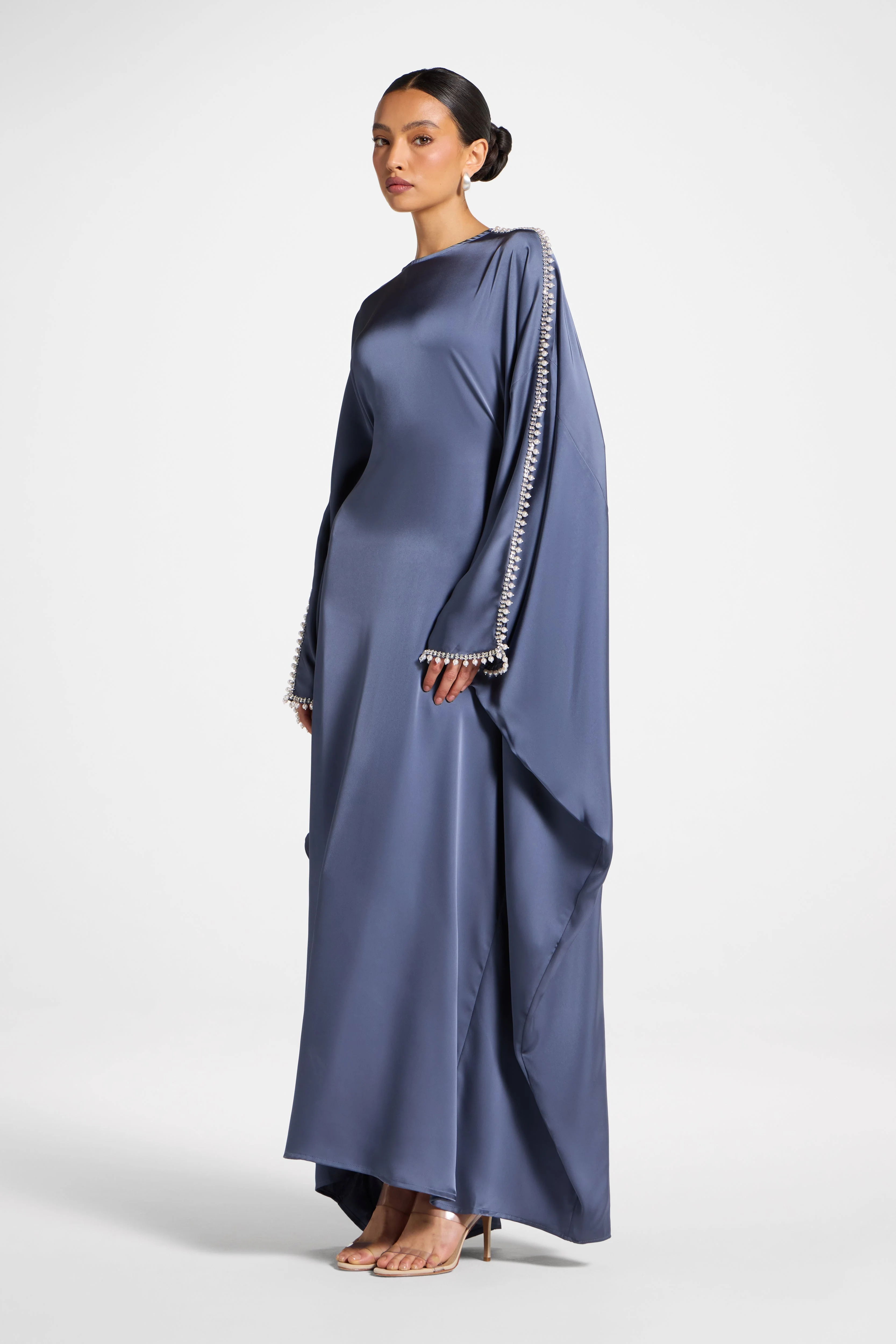 Embellished Butterfly Abaya Dress - Dusk - Image 4