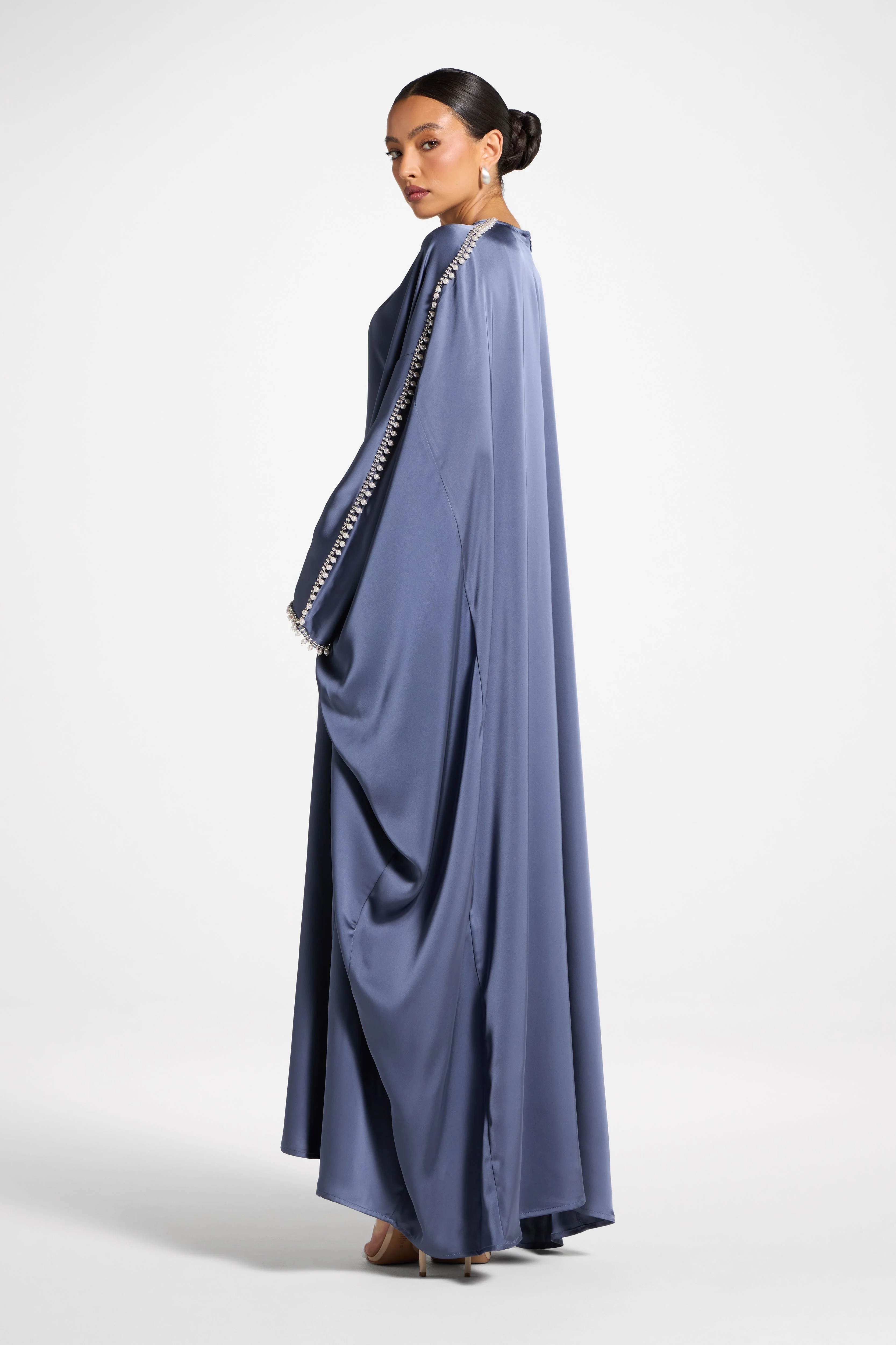 Embellished Butterfly Abaya Dress - Dusk - Image 6