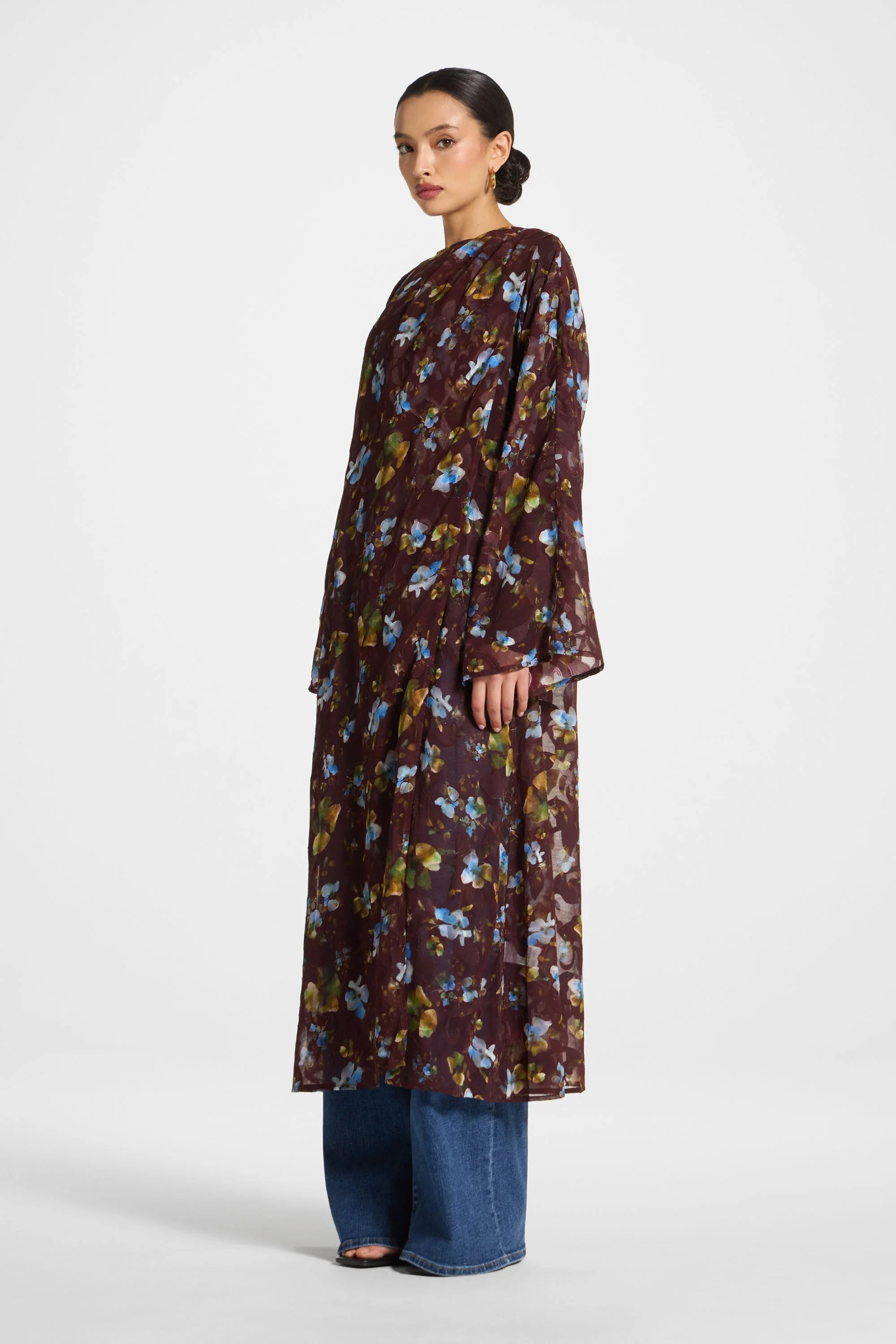 Embroidered Maxi Top - Chocolate Plum - Image 5