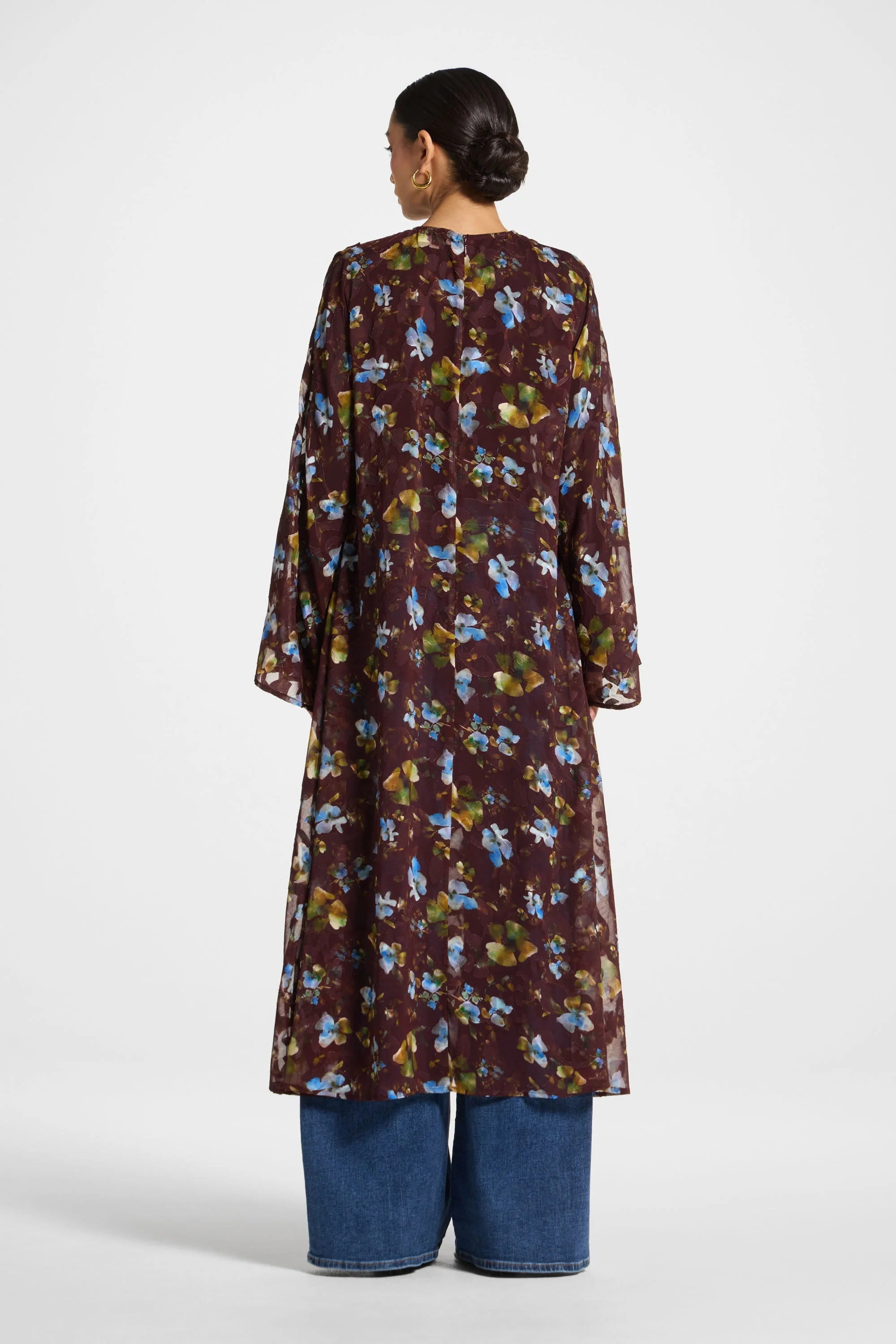 Embroidered Maxi Top - Chocolate Plum - Image 6