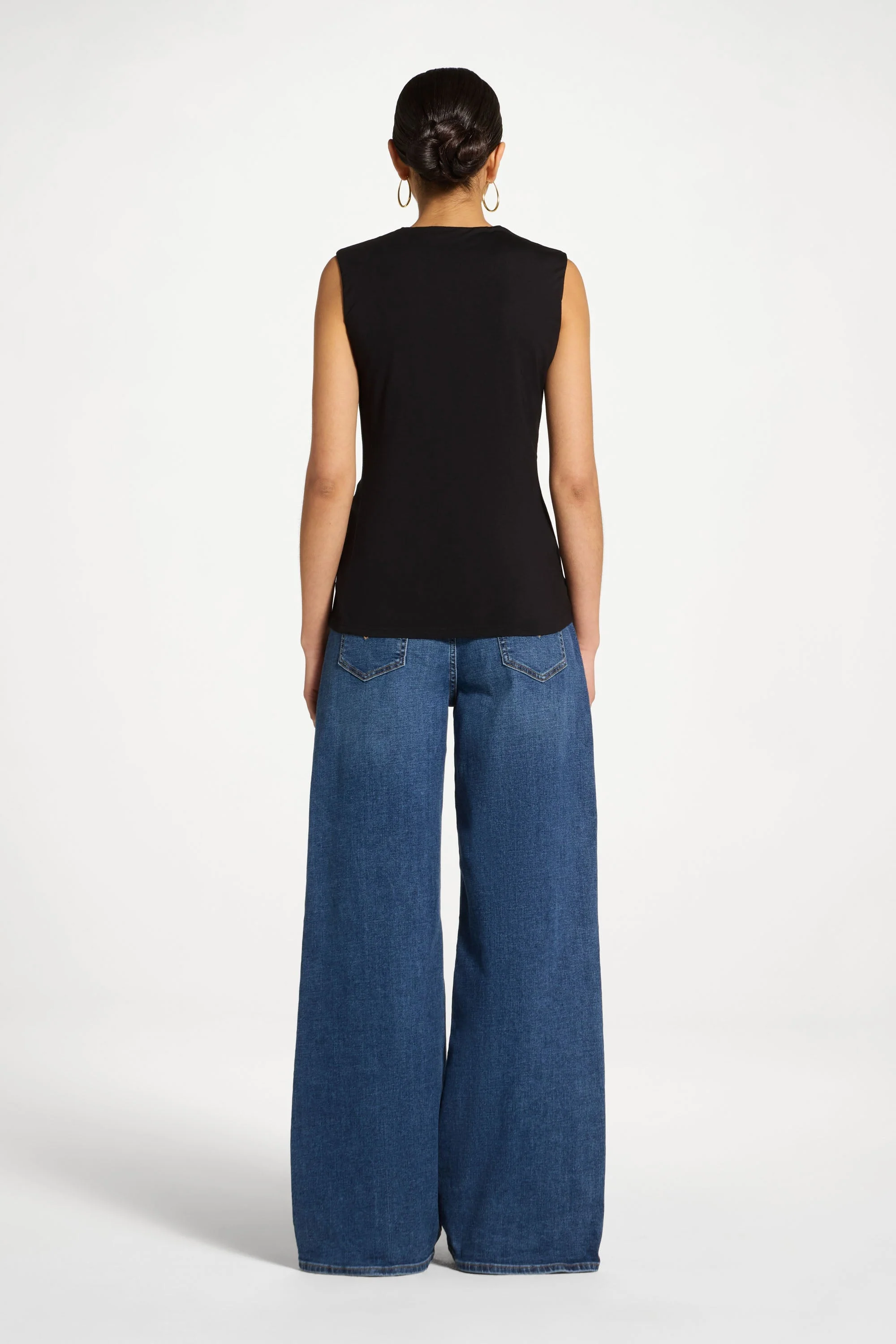 Essential Bamboo Tank Top - Black - Image 5