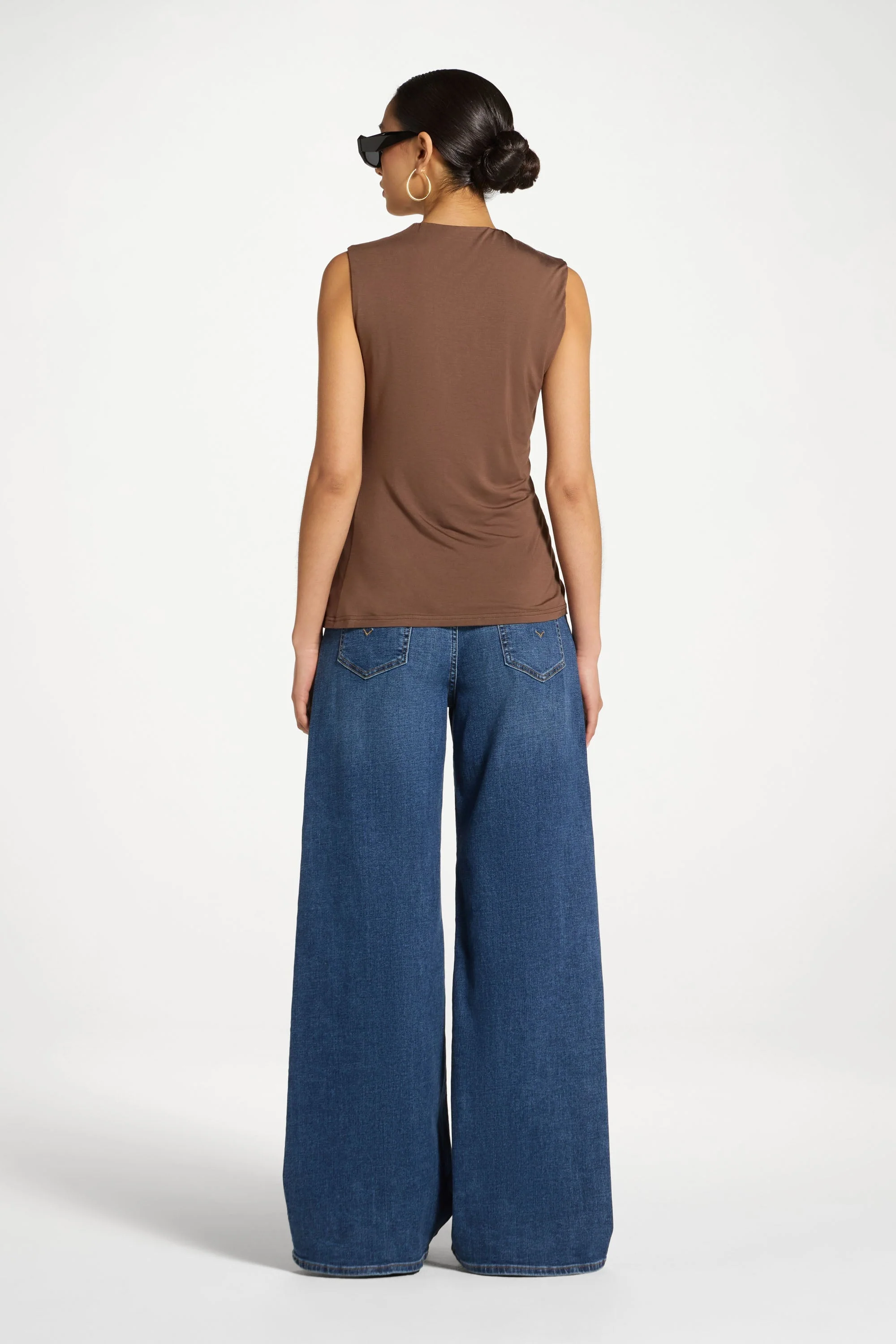 Essential Bamboo Tank Top - Coffee - Image 4