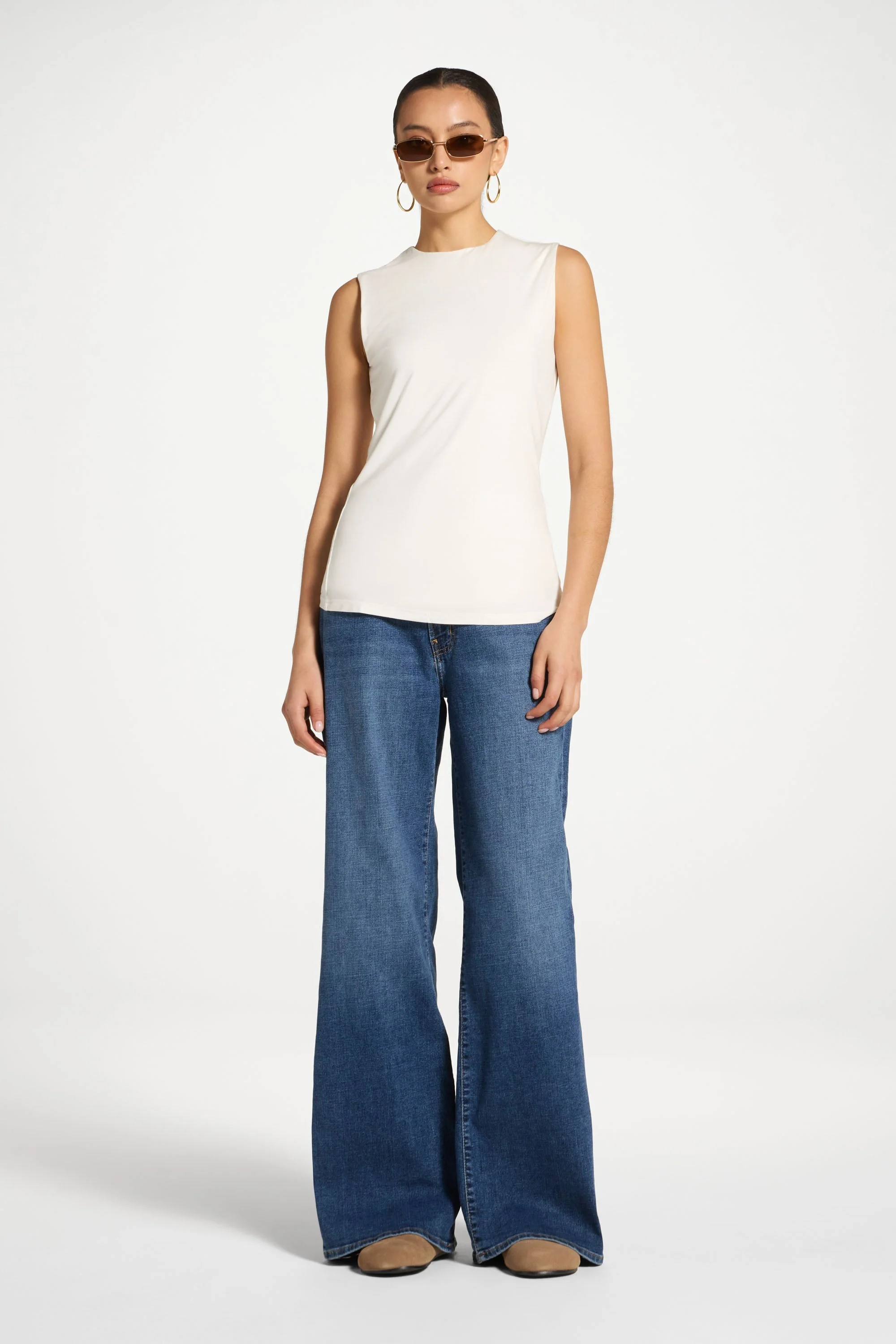 Essential Bamboo Tank Top - Ivory - Image 3