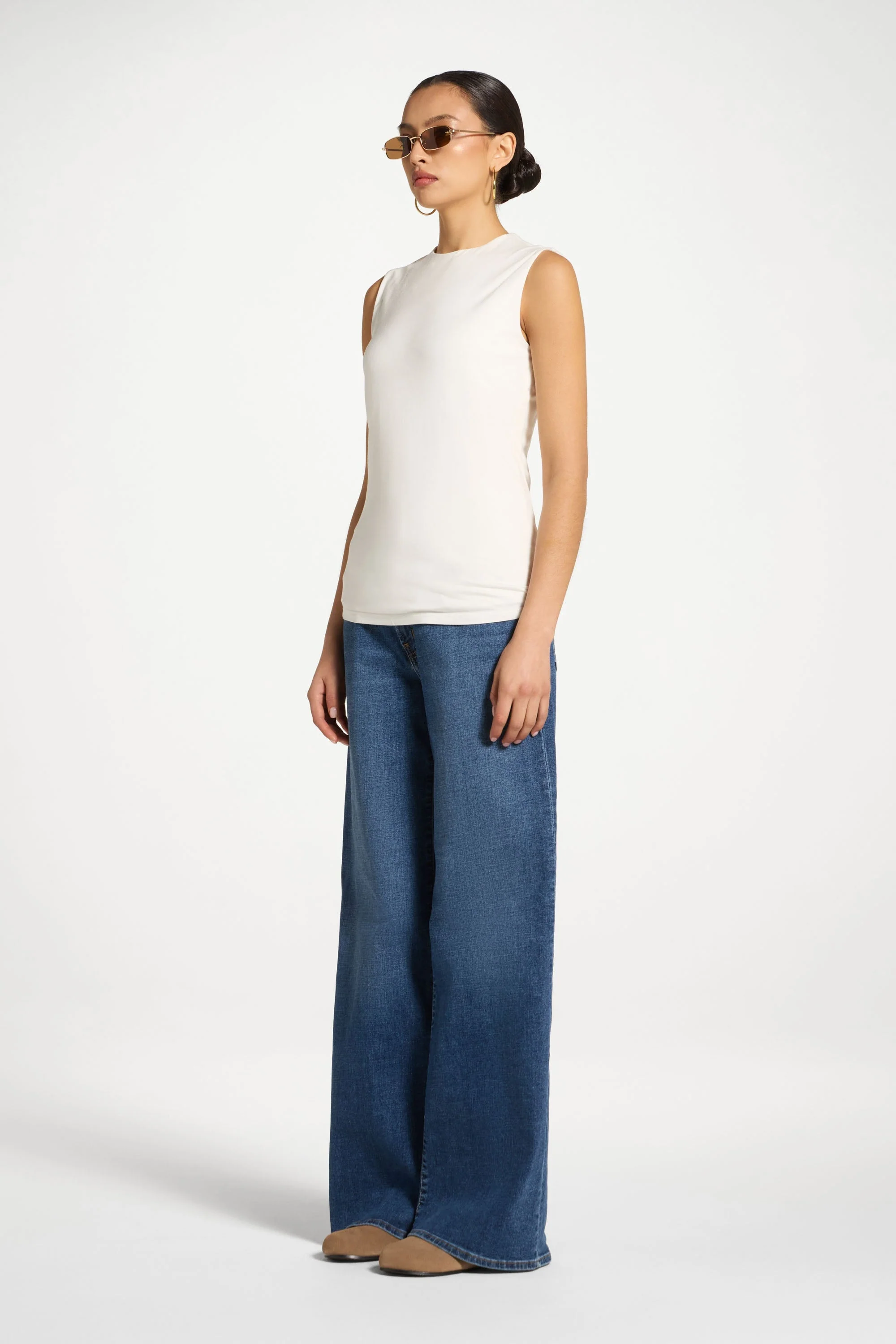 Essential Bamboo Tank Top - Ivory - Image 4