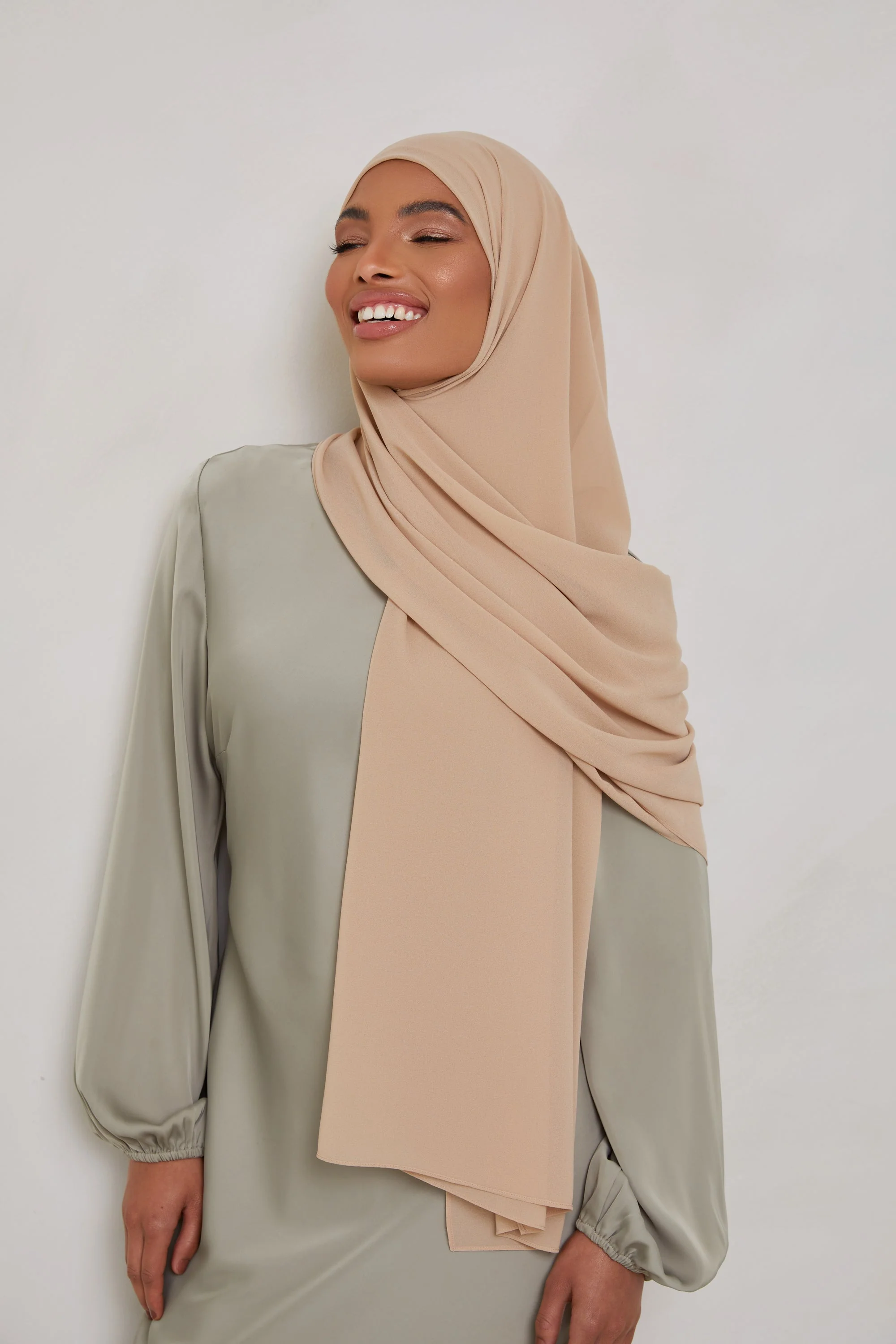 Essential Chiffon Hijab - Barely Beige - Image 3