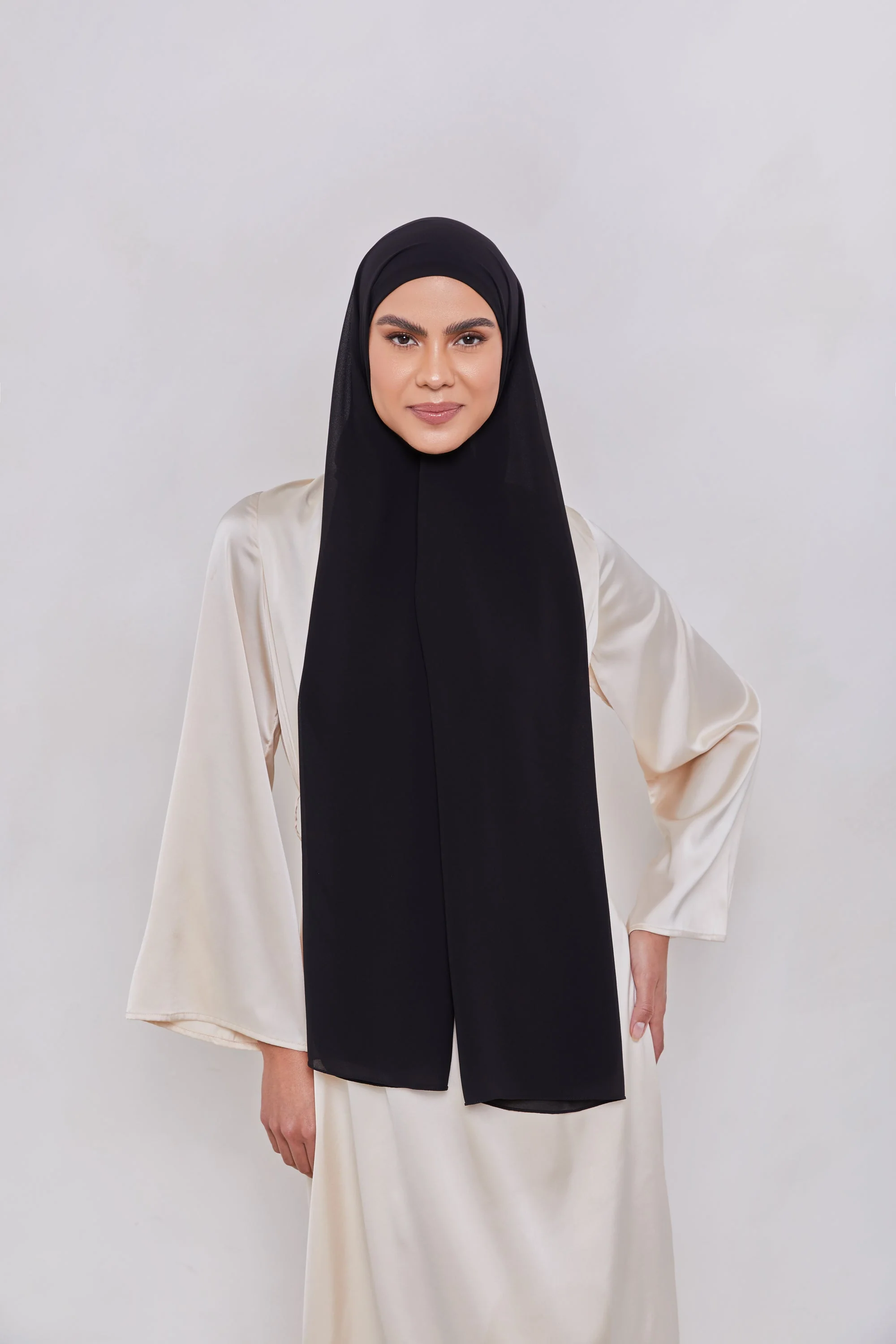 Essential Chiffon Hijab - Black - Image 2
