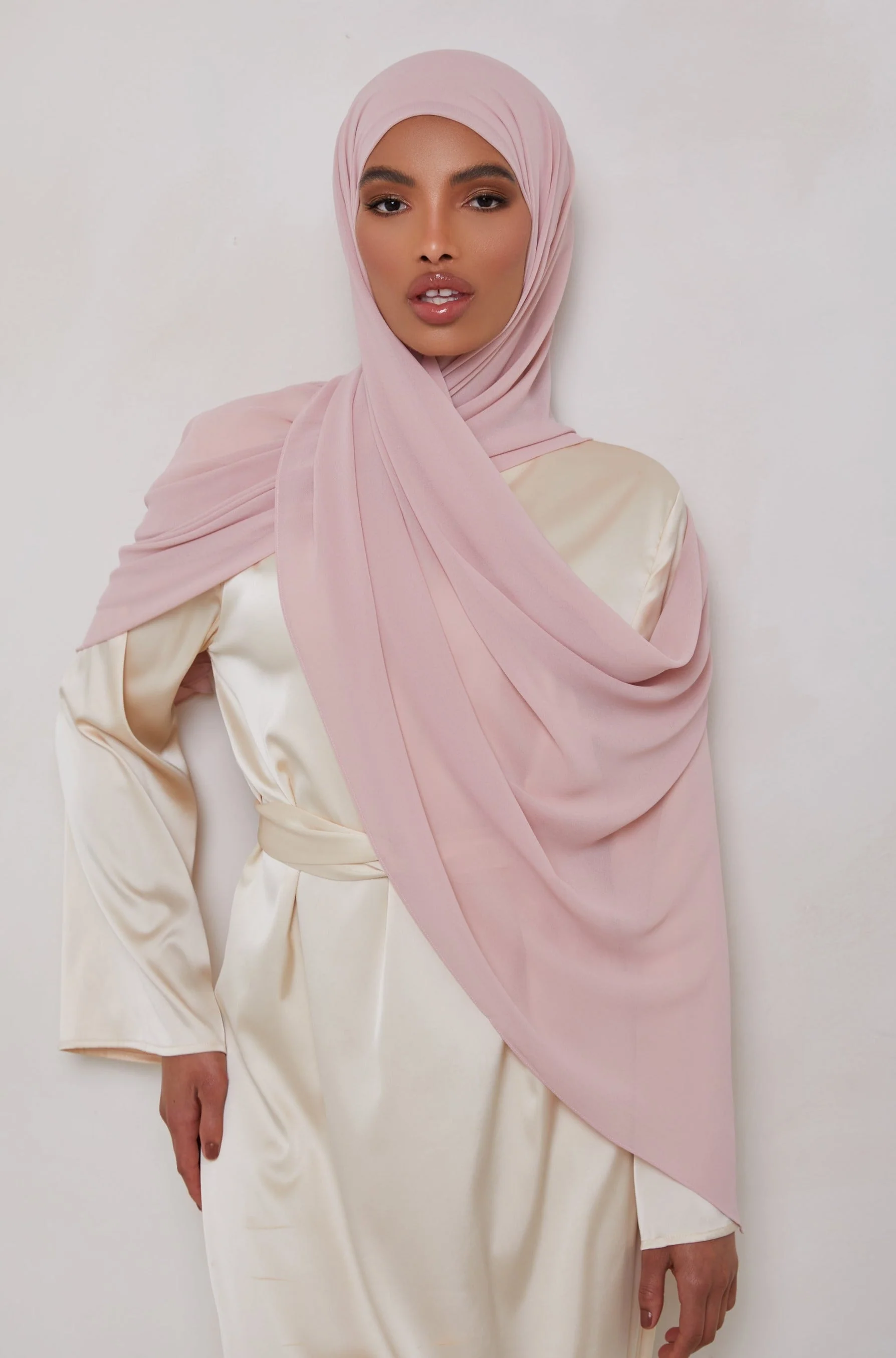 Essential Chiffon Hijab - Blush Pink - Image 2