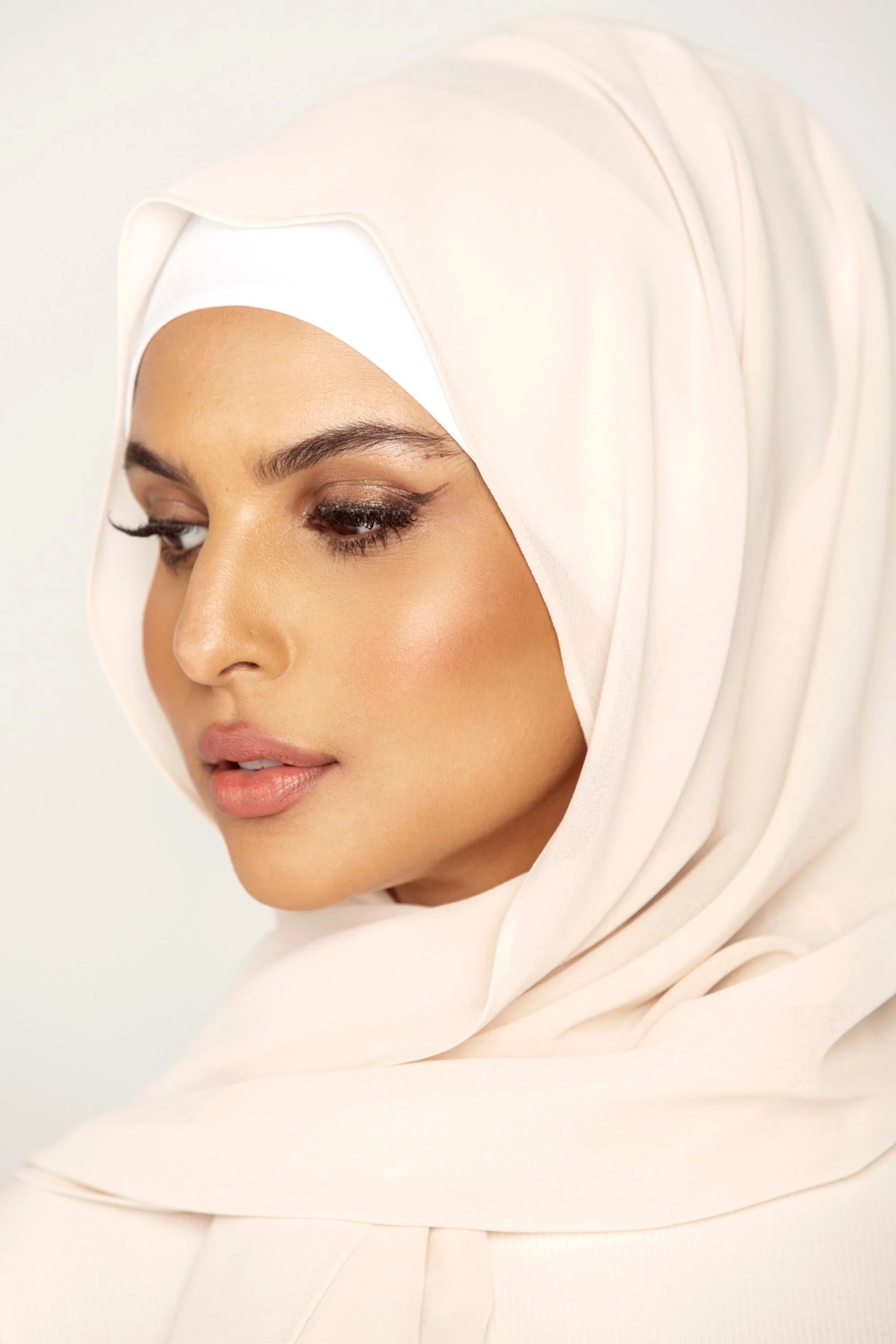 Essential Chiffon Hijab - Bone - Image 3