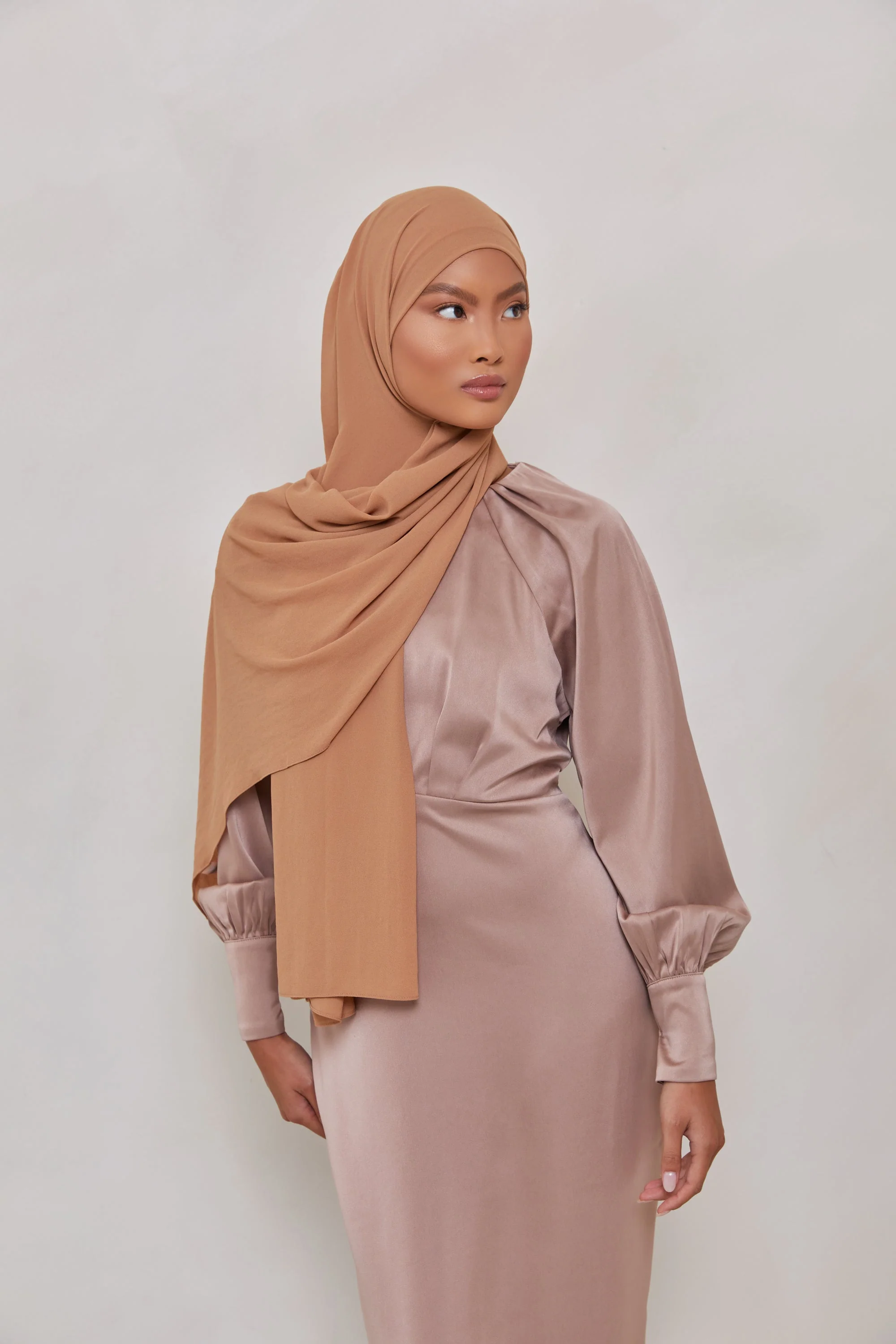 Essential Chiffon Hijab - Cappuccino - Image 2