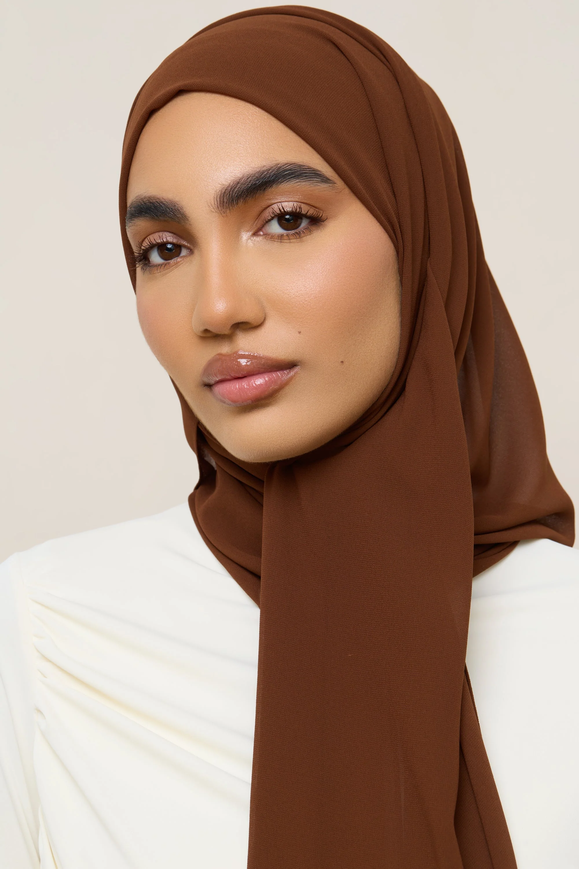 Essential Chiffon Hijab - Caramel - Image 2