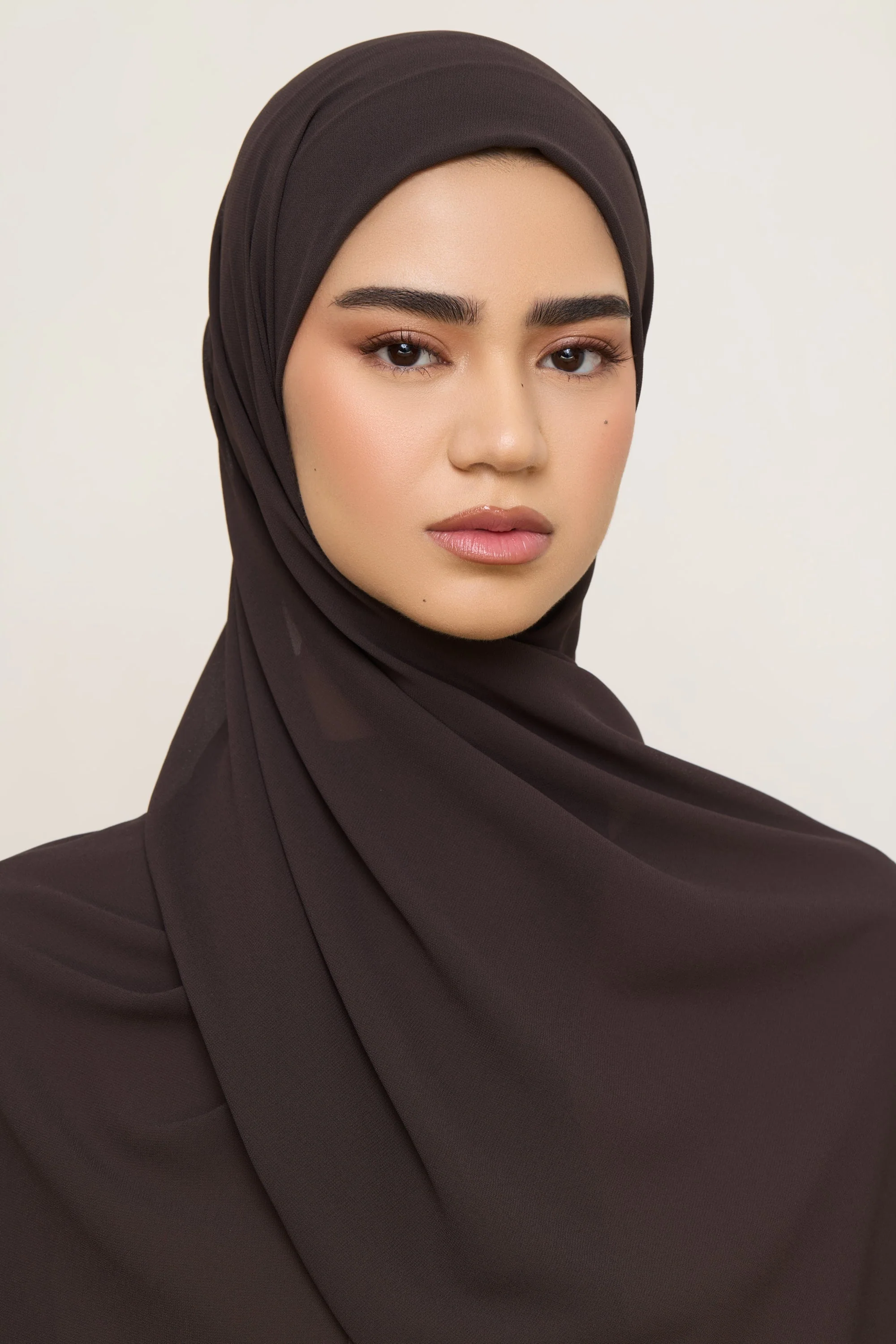 Essential Chiffon Hijab - Chocolate Torte - Image 2