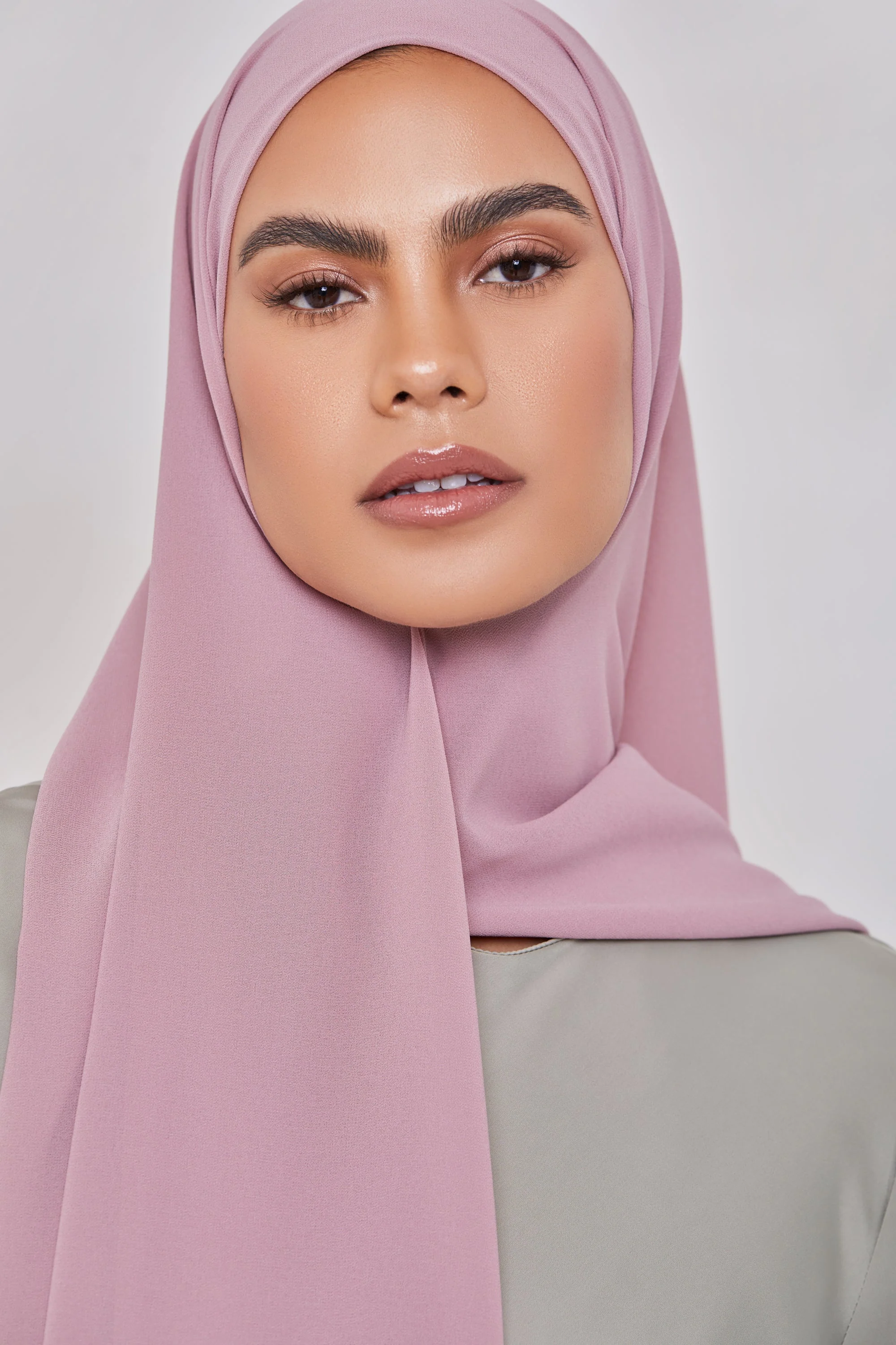 Essential Chiffon Hijab - Dusty Mauve - Image 2