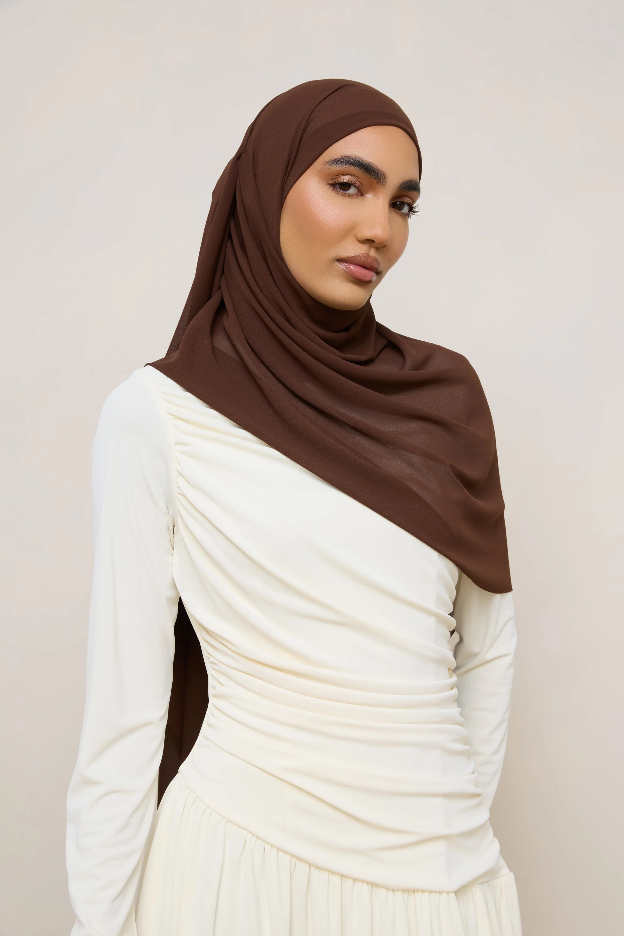 Essential Chiffon Hijab - Ganache
