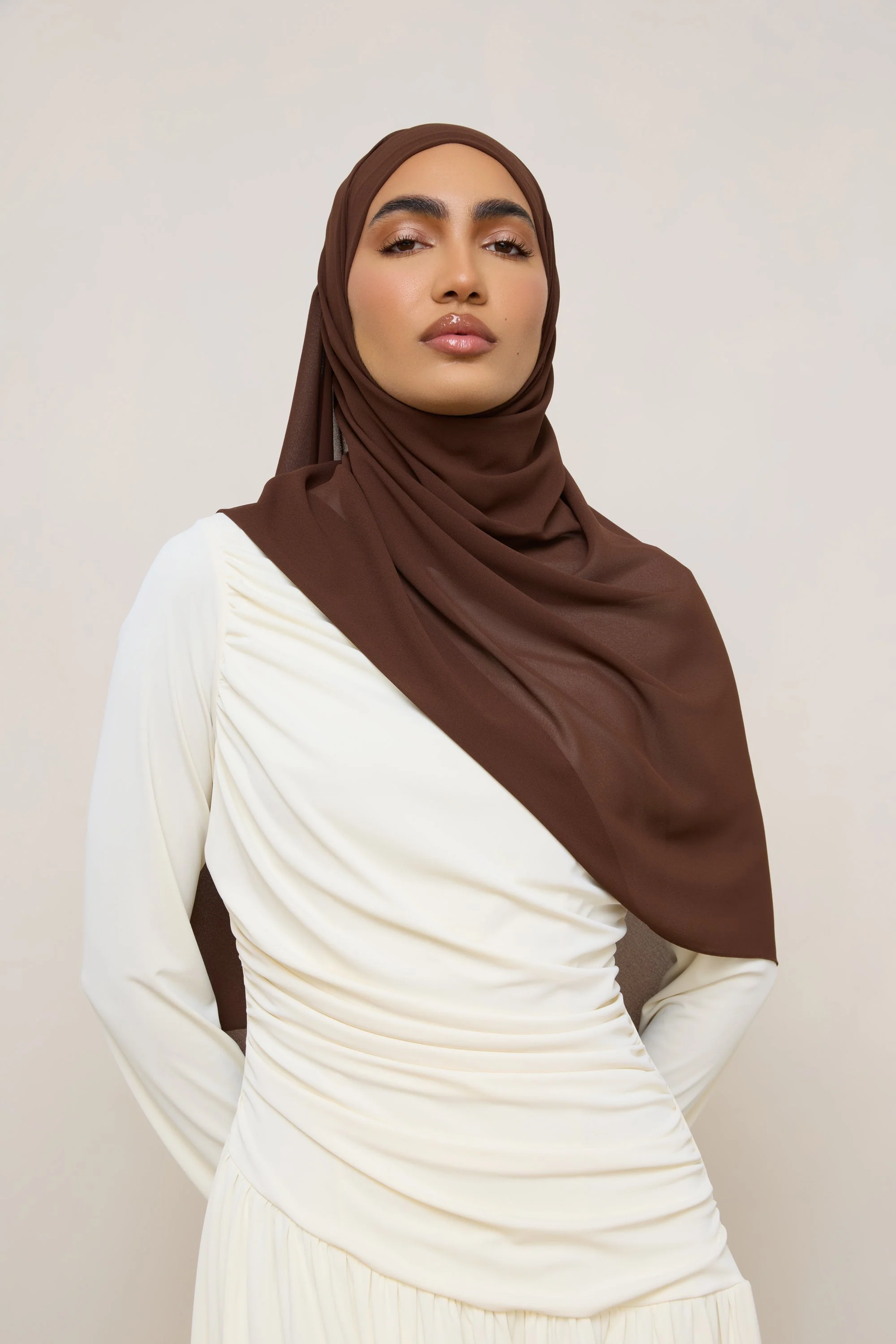 Essential Chiffon Hijab - Ganache - Image 3