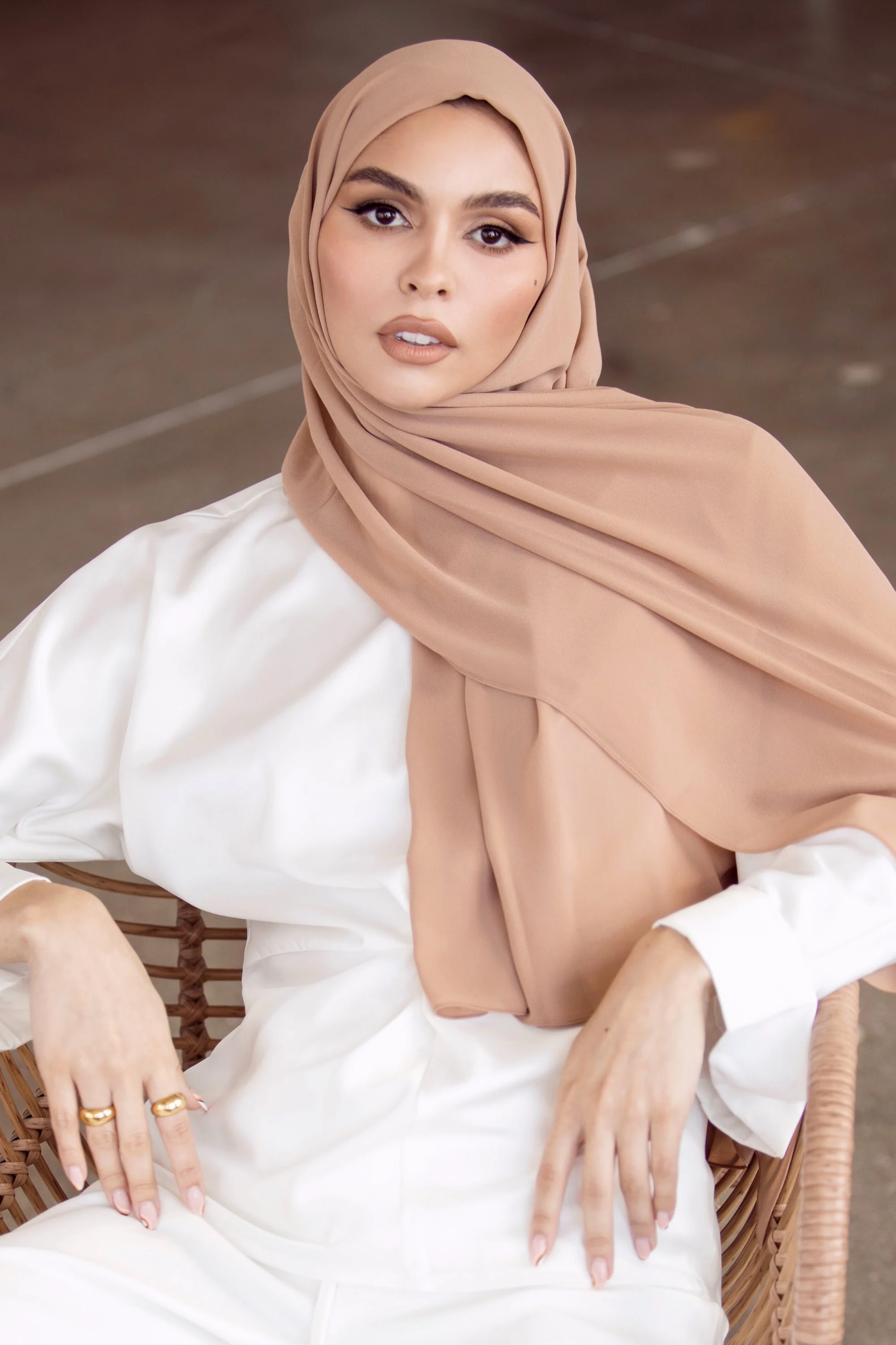Essential Chiffon Hijab - Natural - Image 3