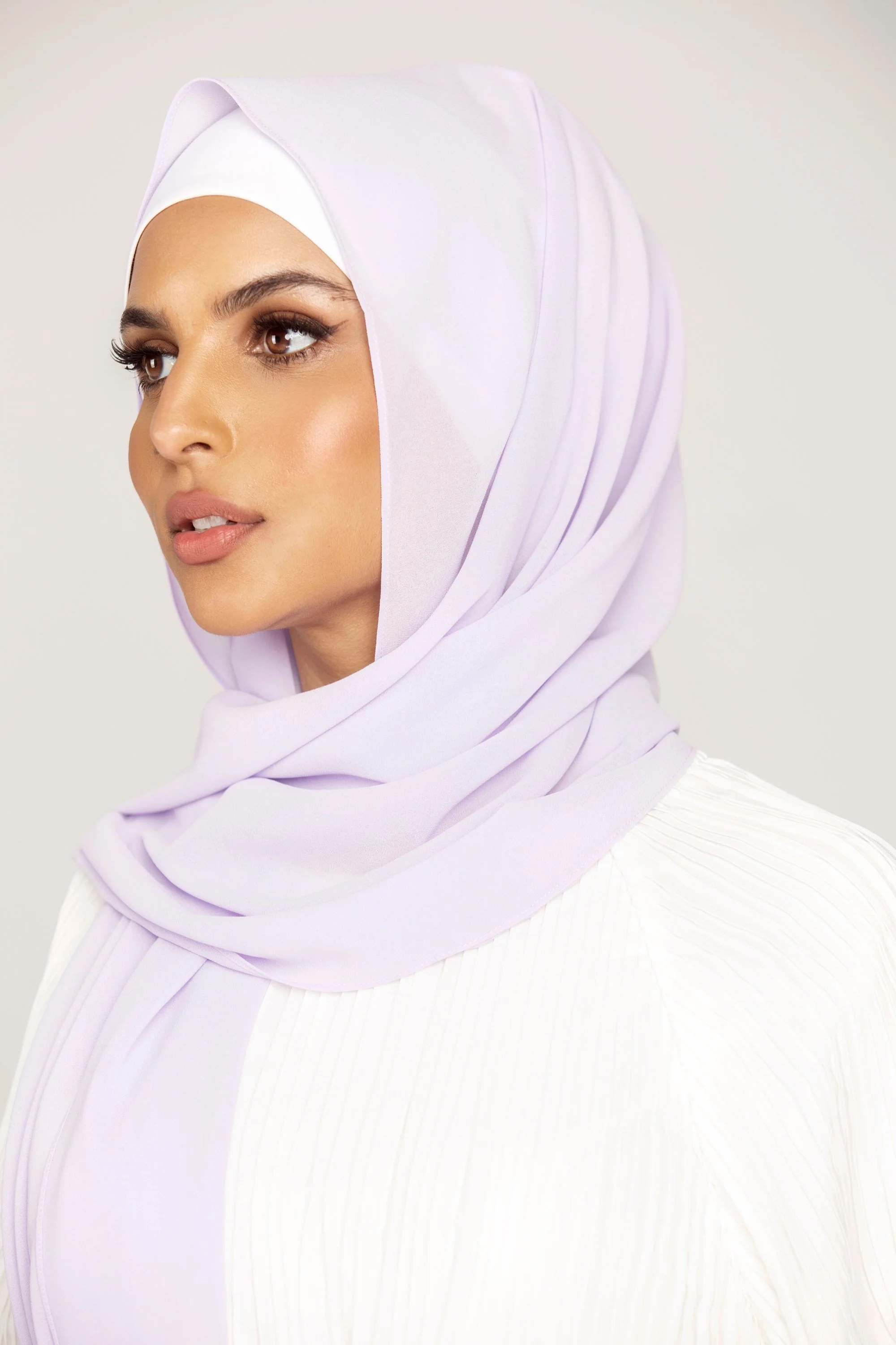Essential Chiffon Hijab - Pastel Lilac - Image 3