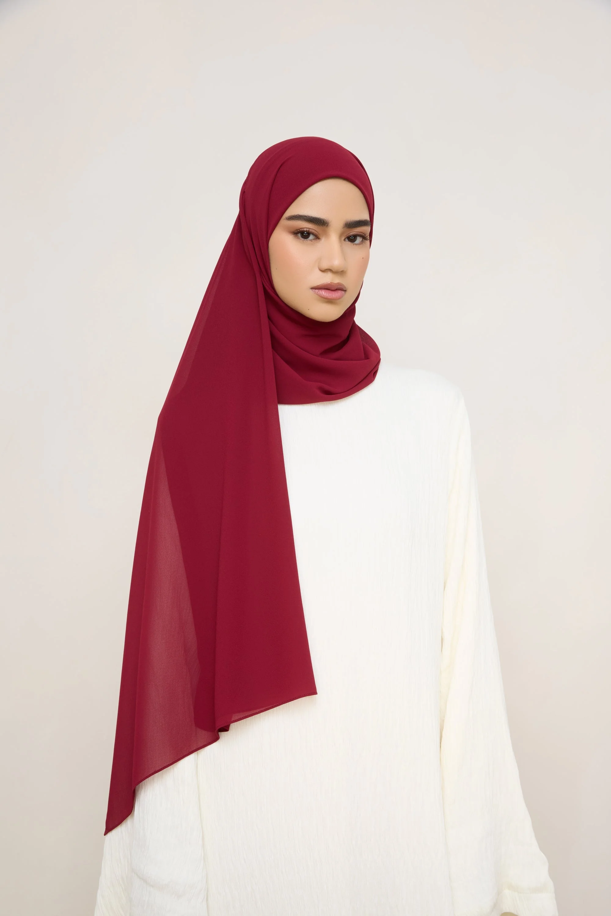 Essential Chiffon Hijab - Pomegranate