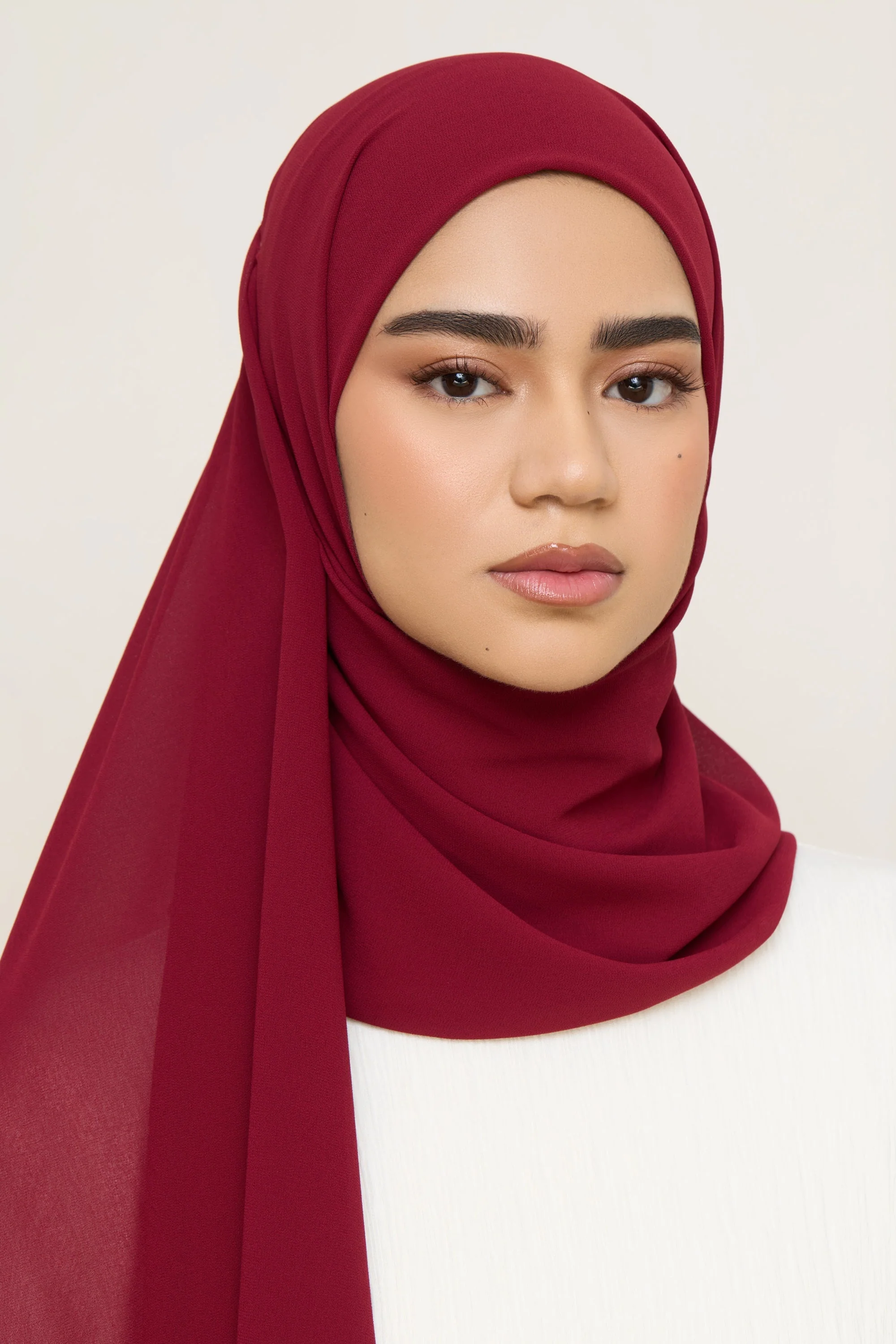 Essential Chiffon Hijab - Pomegranate - Image 2