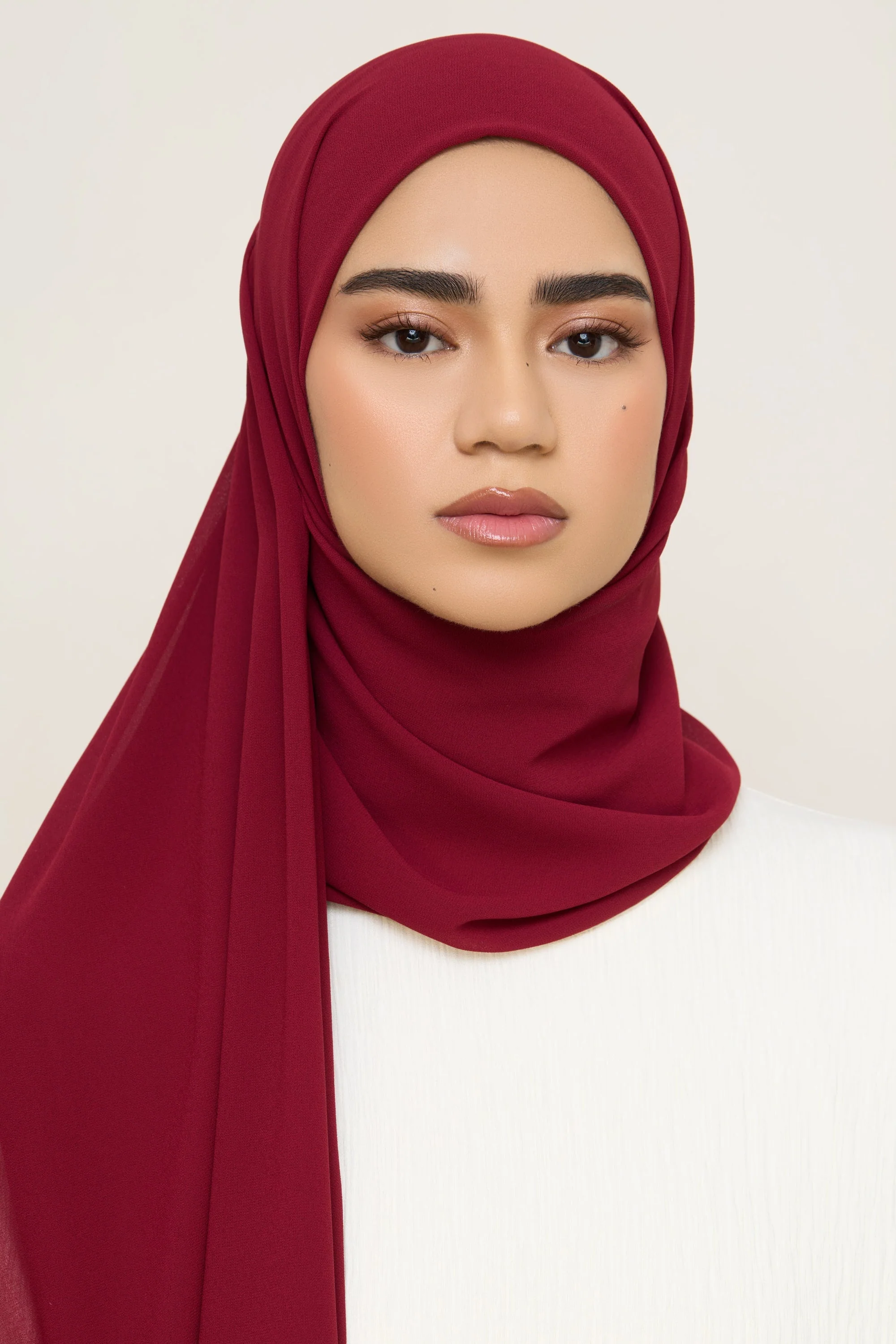 Essential Chiffon Hijab - Pomegranate - Image 4