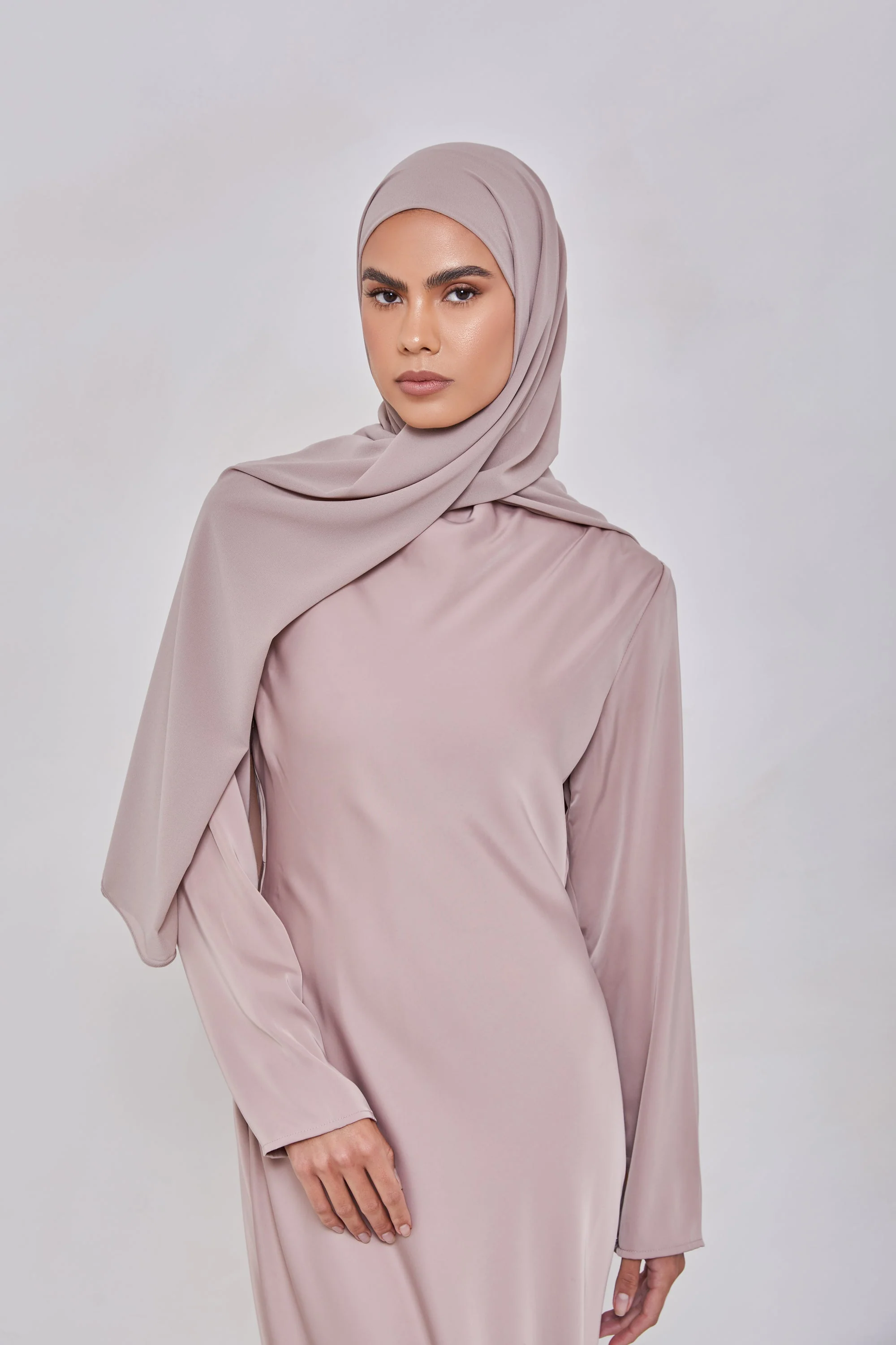 Essential Chiffon Hijab - Taupe - Image 2