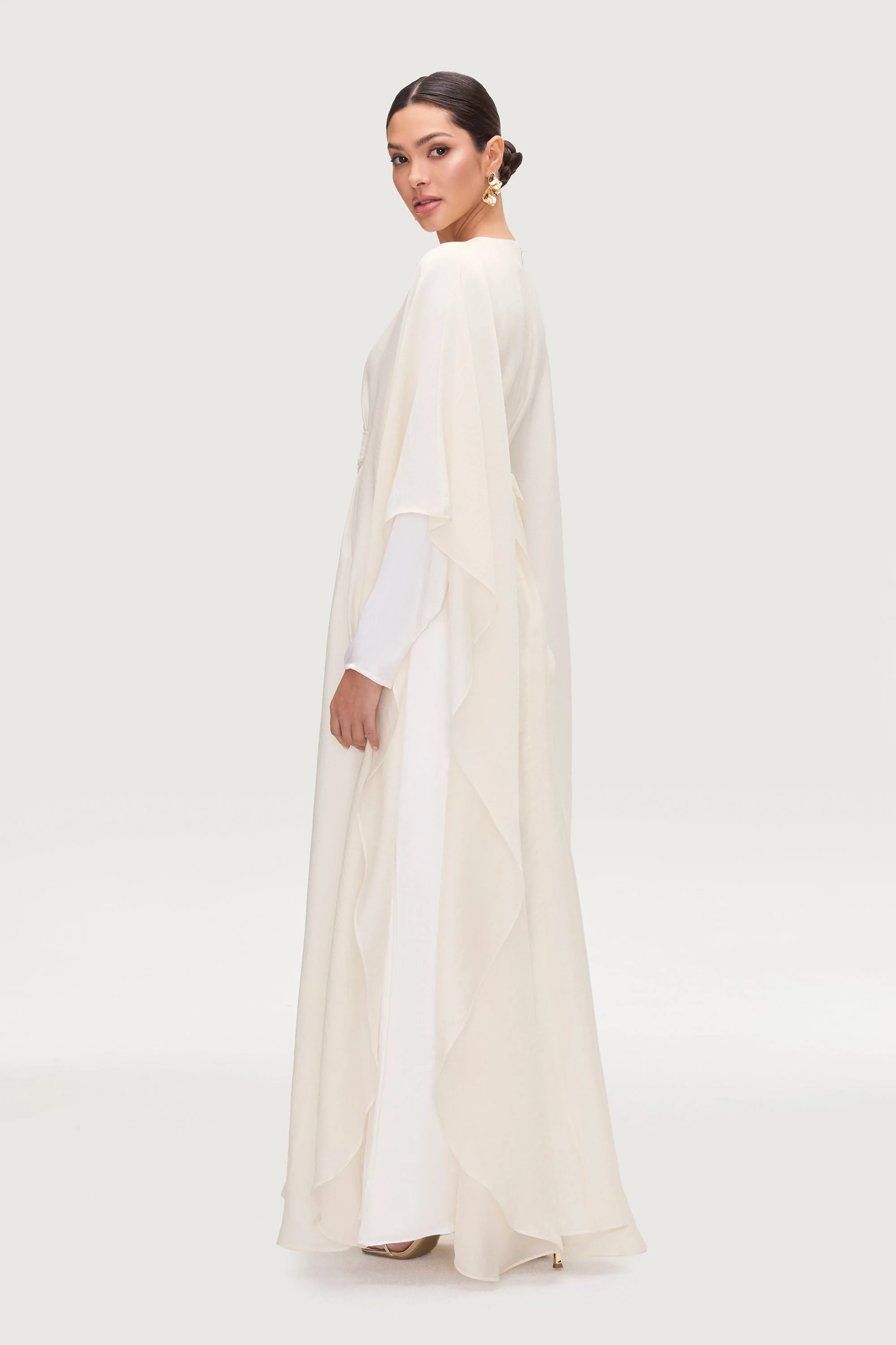 Ethereal Silk Tie Waist Maxi Dress - Moonbeam - Image 7
