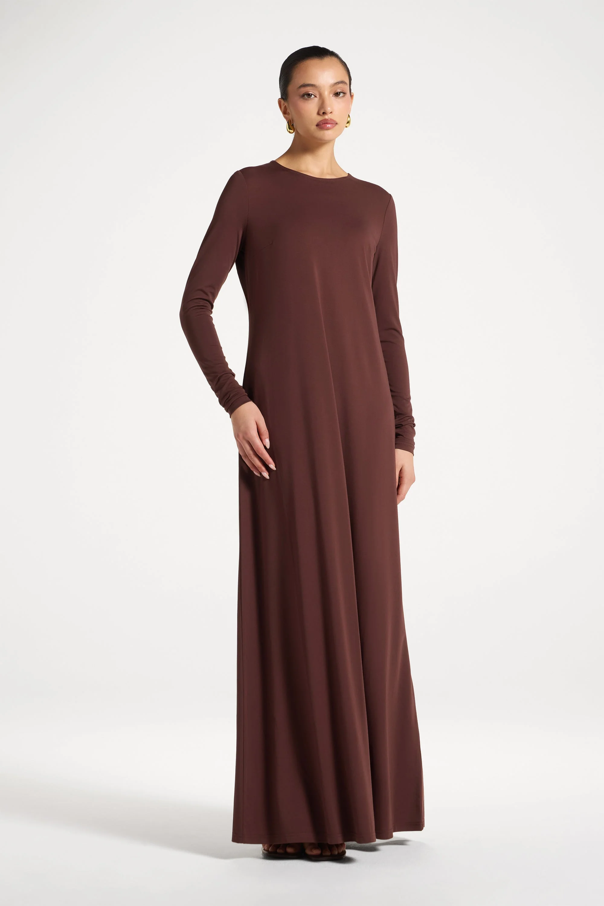 Everyday Abaya & Dress Set - Chocolate - Image 7