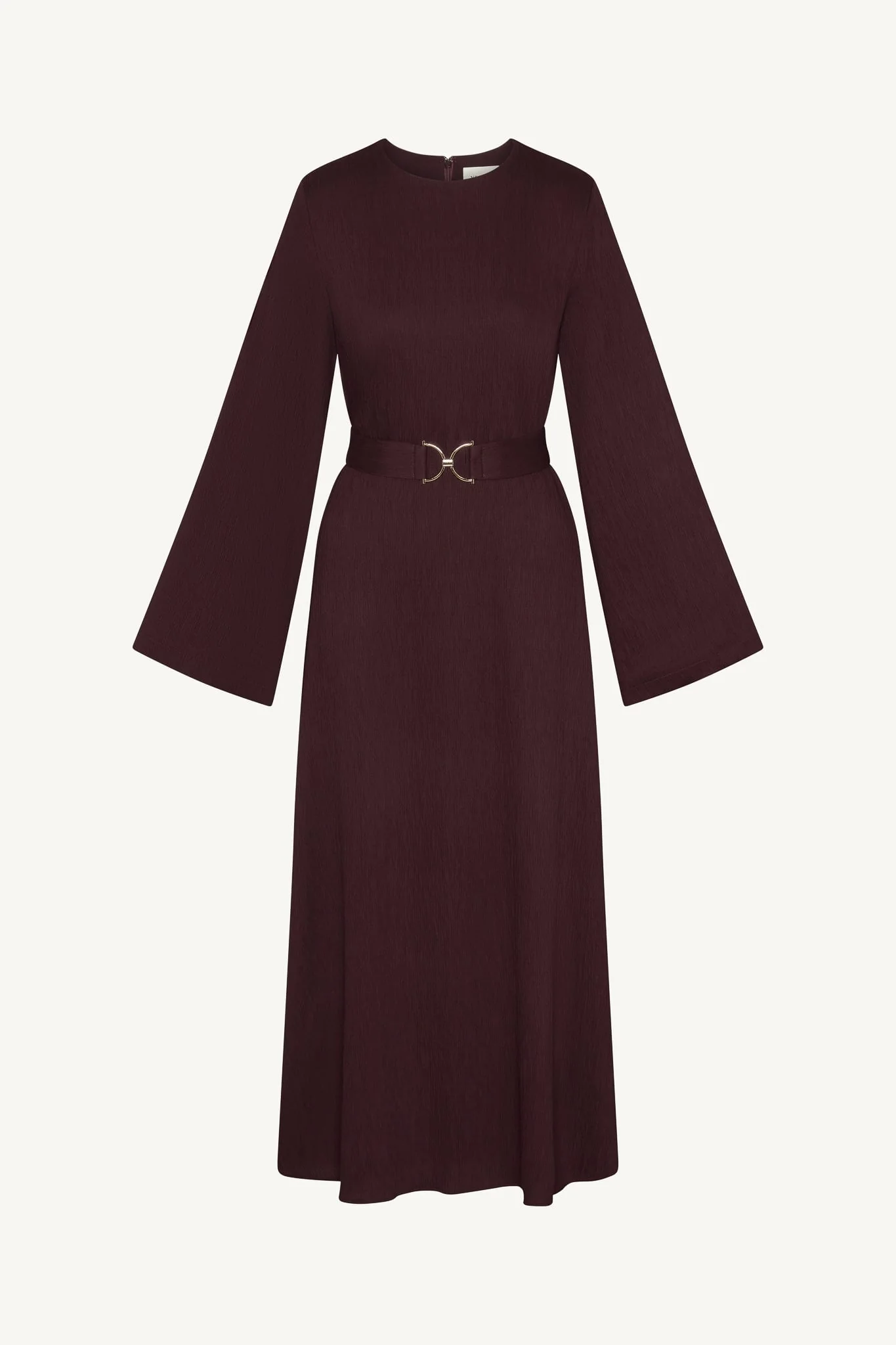 Flare Sleeve Maxi Dress - Black Currant - Image 6