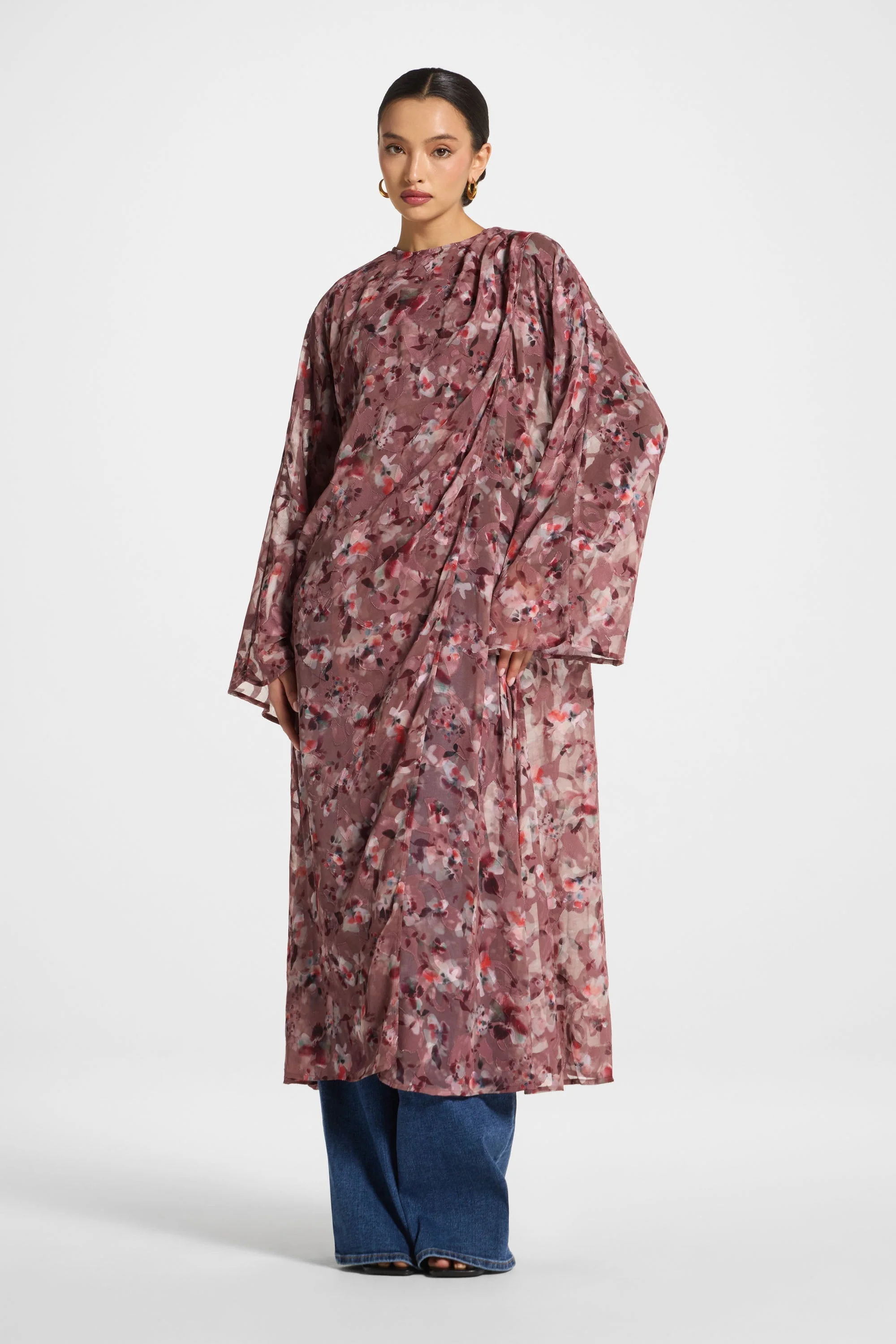 Embroidered Maxi Top - Desert Mauve - Image 3