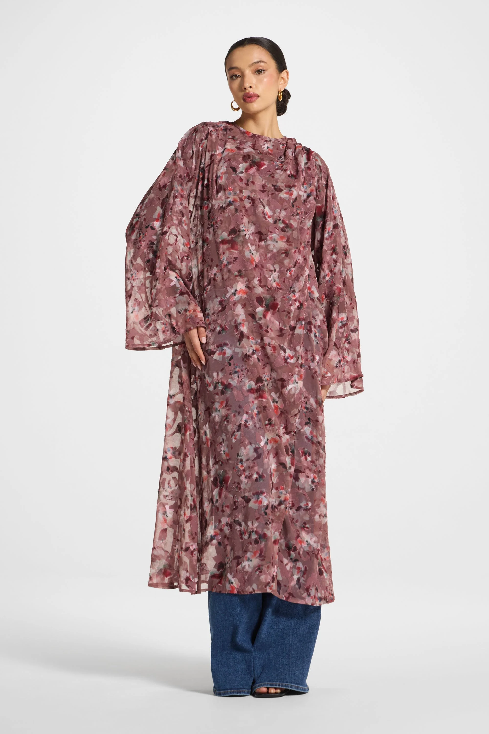 Embroidered Maxi Top - Desert Mauve - Image 4