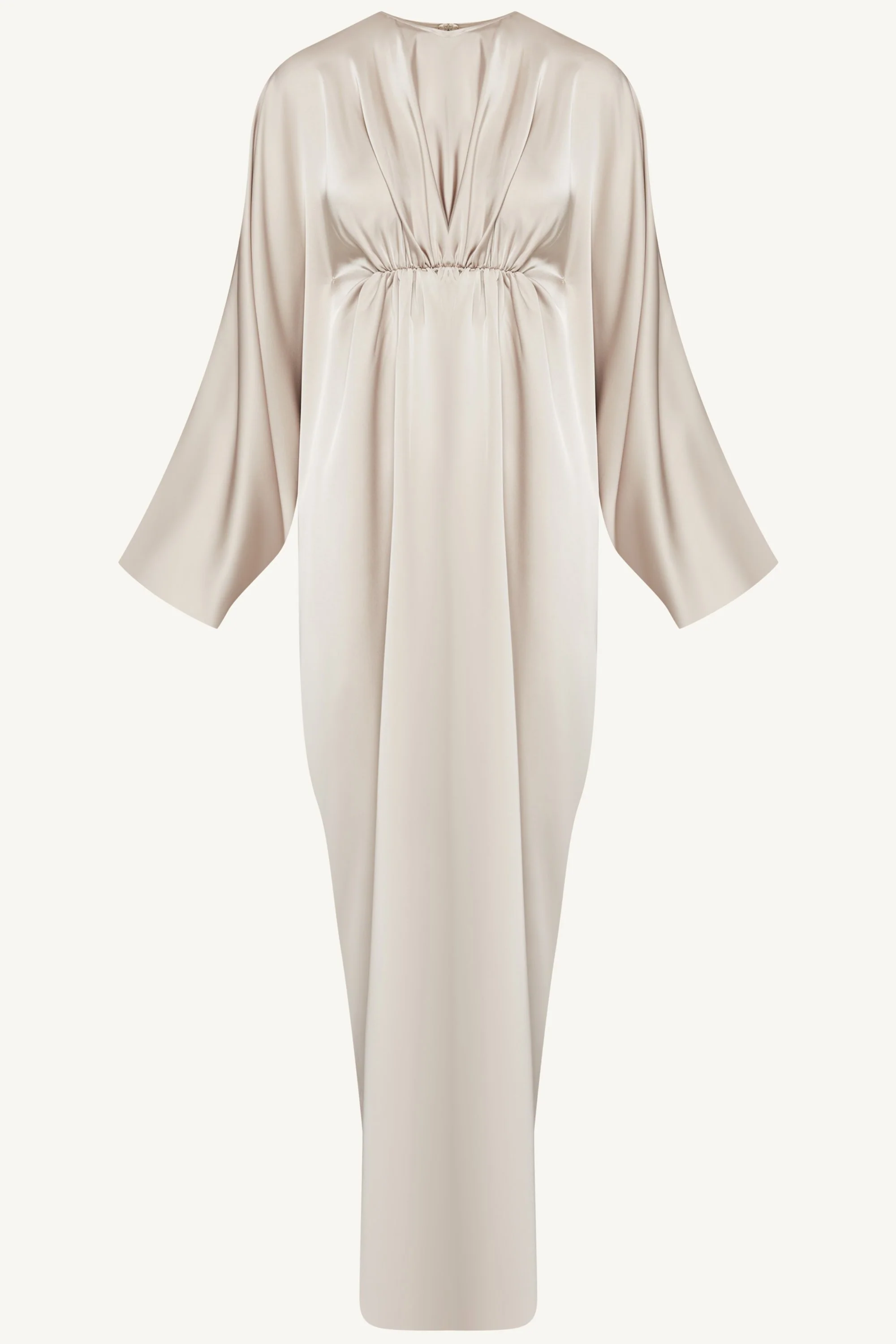 Habeeba Pleated Batwing Maxi Dress - Cloud - Image 2
