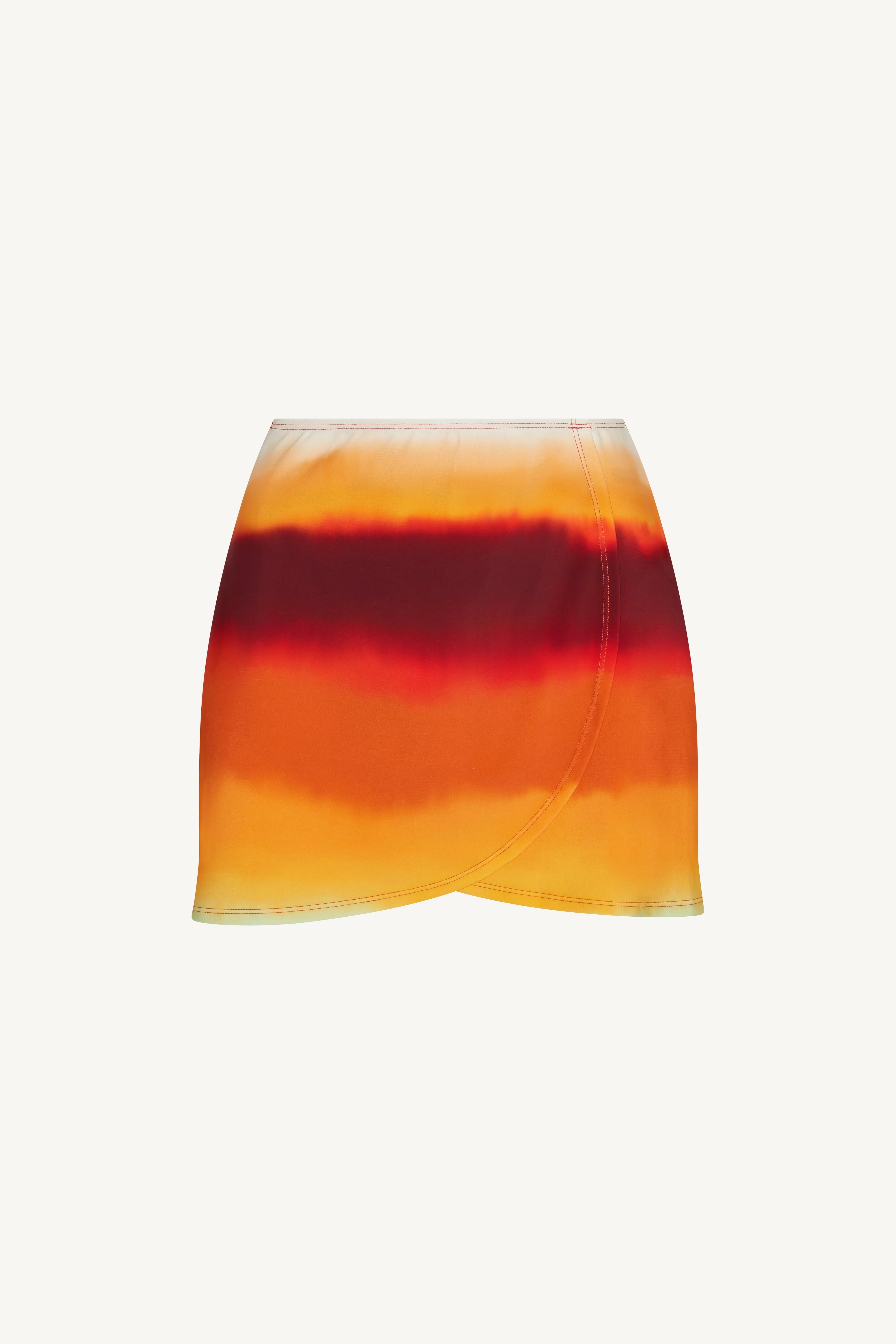 Wrap Two Piece Swimsuit & Skirt Set - Sunset Ombre - Image 17