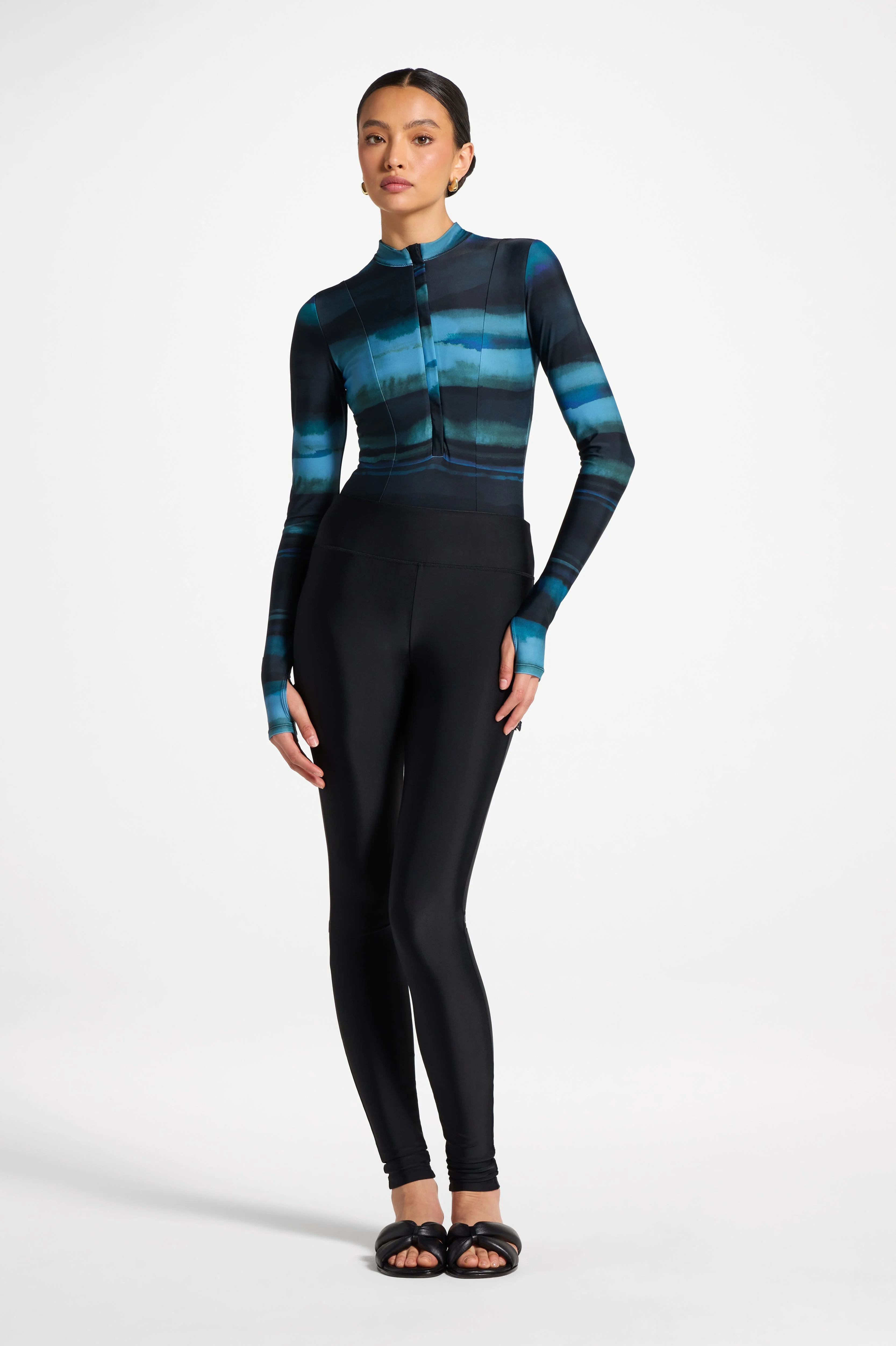 Wrap Two Piece Swimsuit & Skirt Set - Twilight Waves - Image 13