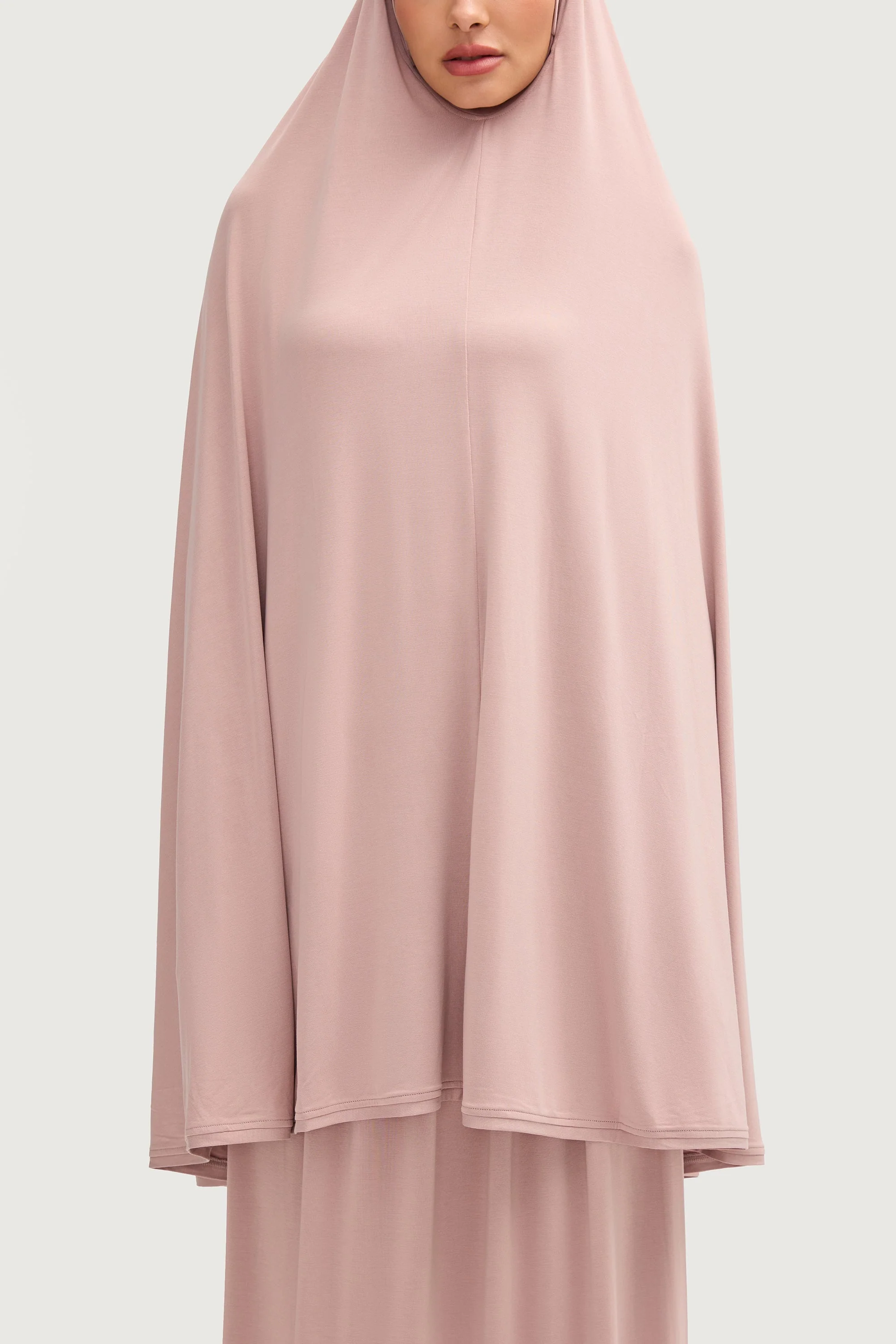 Jersey Cupro Two Piece Prayer Set - Dusty Mauve - Image 3