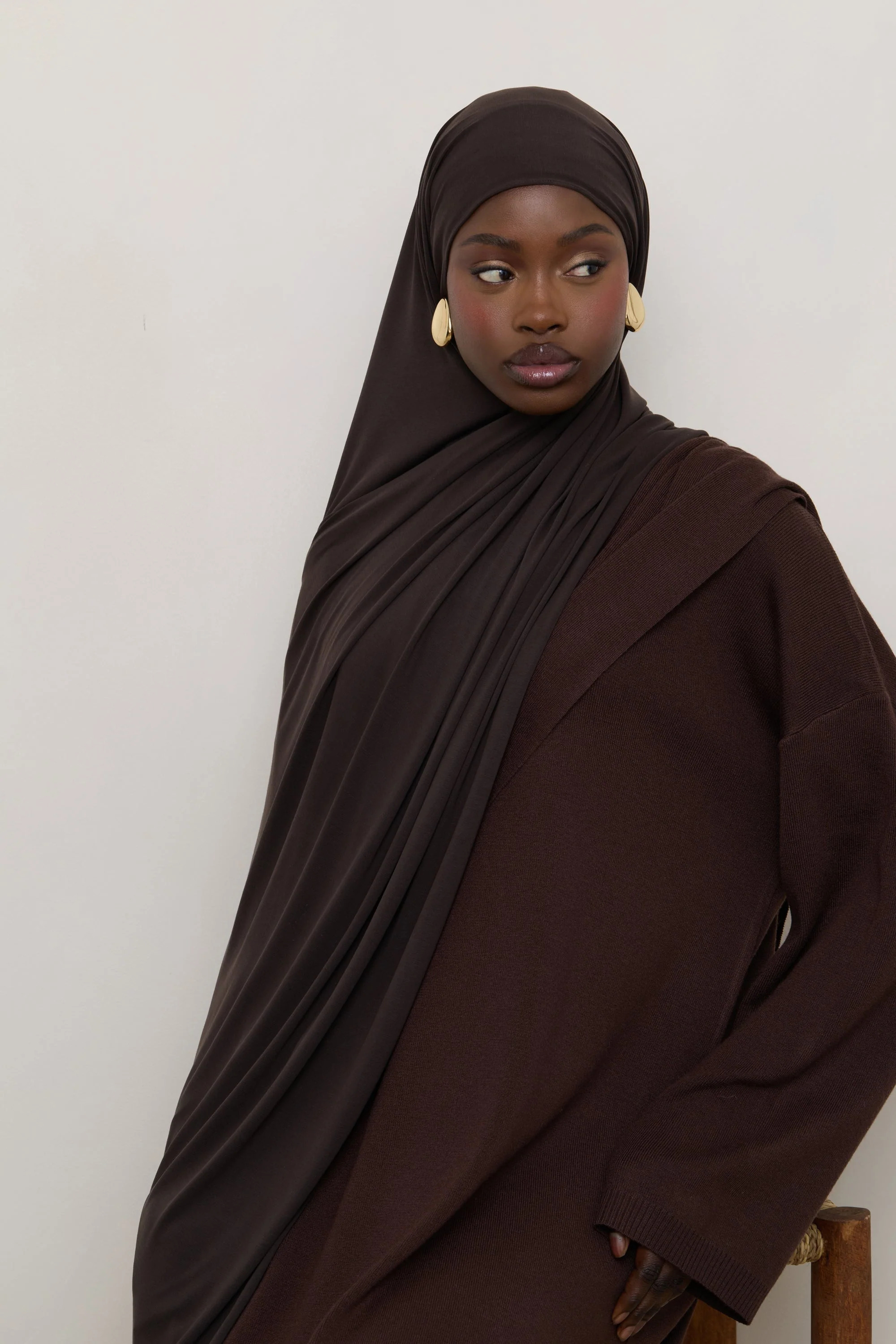 Jersey Hijab - Chocolate Torte - Image 2