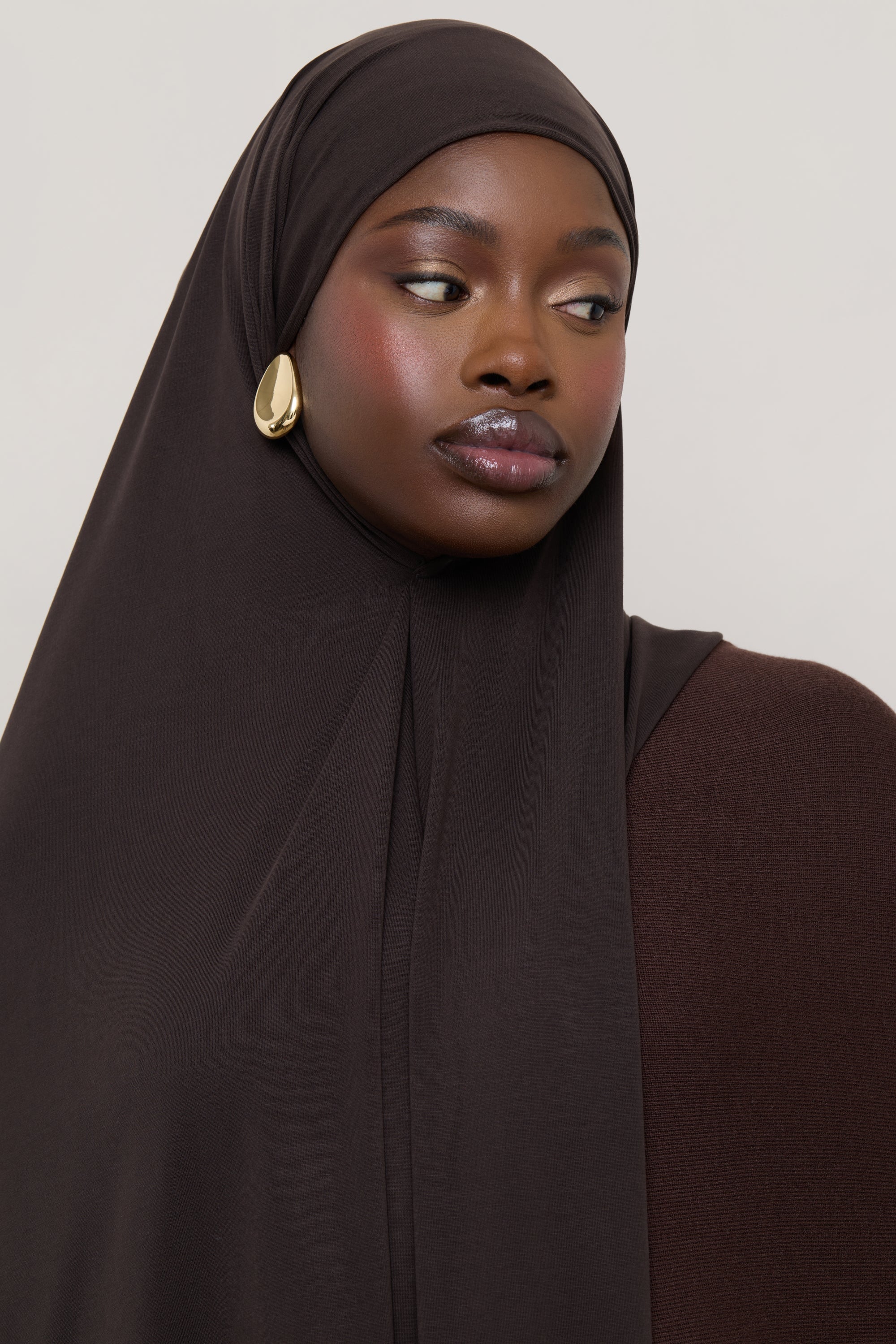 Jersey Hijab - Chocolate Torte - Image 4