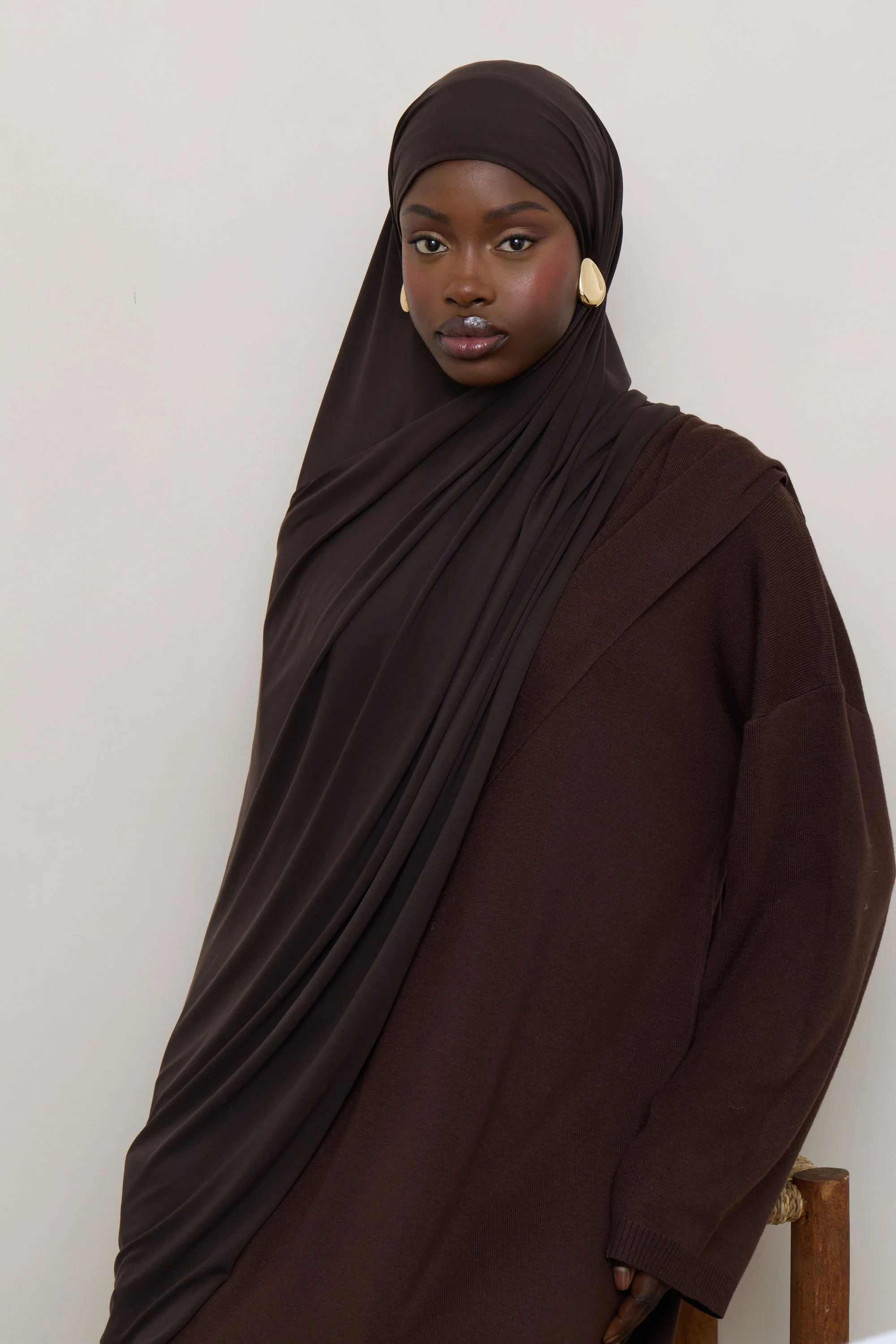 Jersey Hijab - Chocolate Torte - Image 5