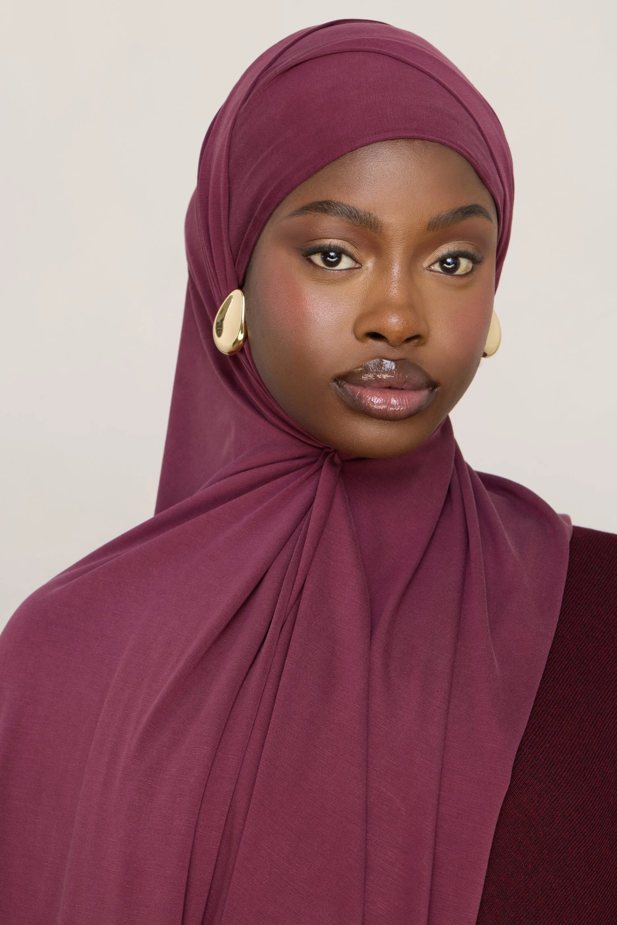 Jersey Hijab - Fig - Image 3