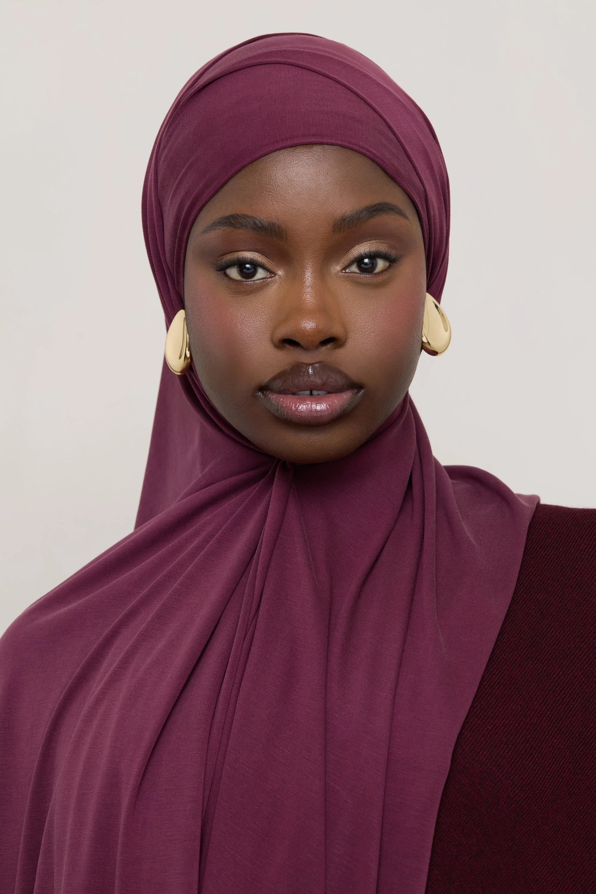 Jersey Hijab - Fig - Image 4