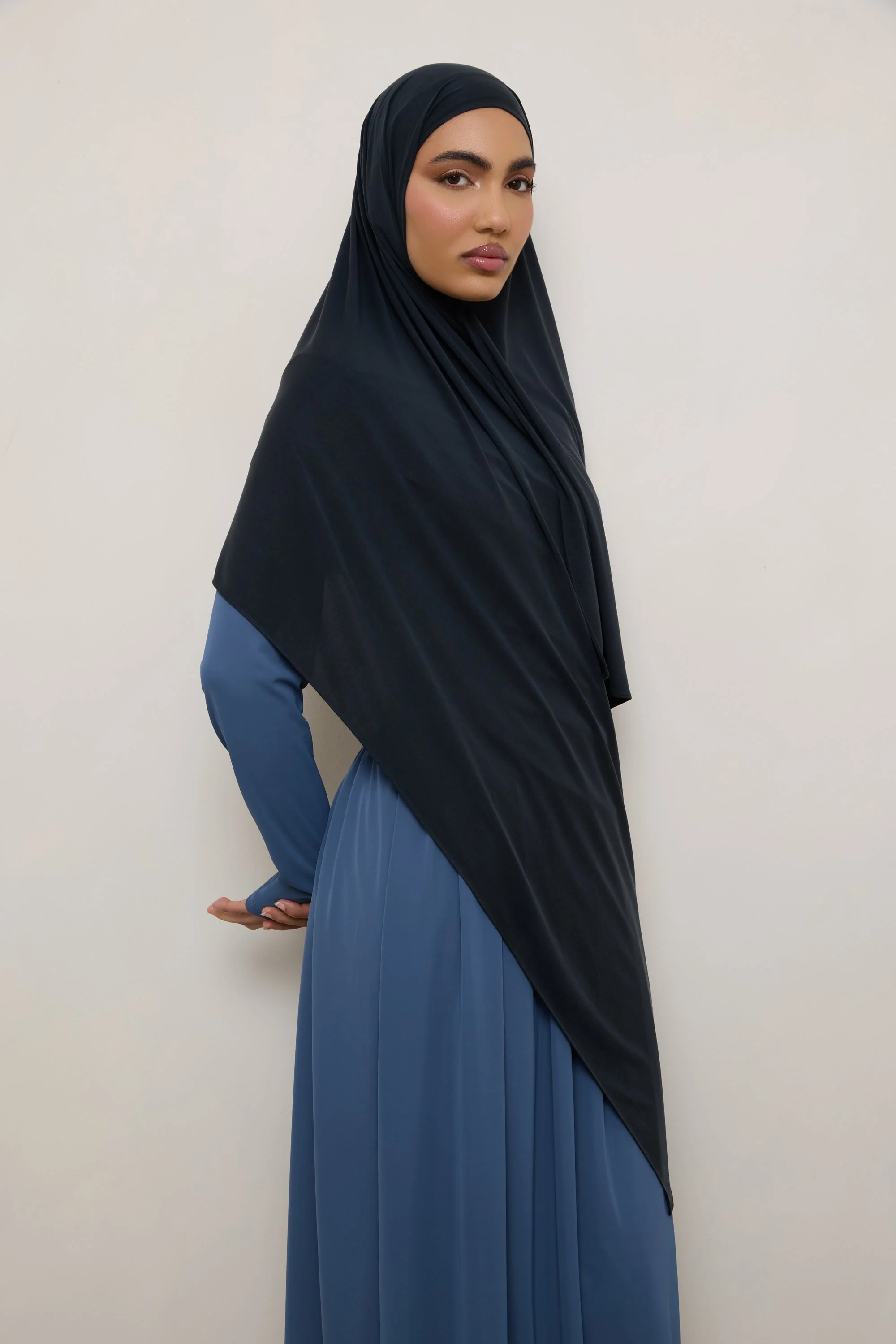 Jersey Hijab - Soft Black