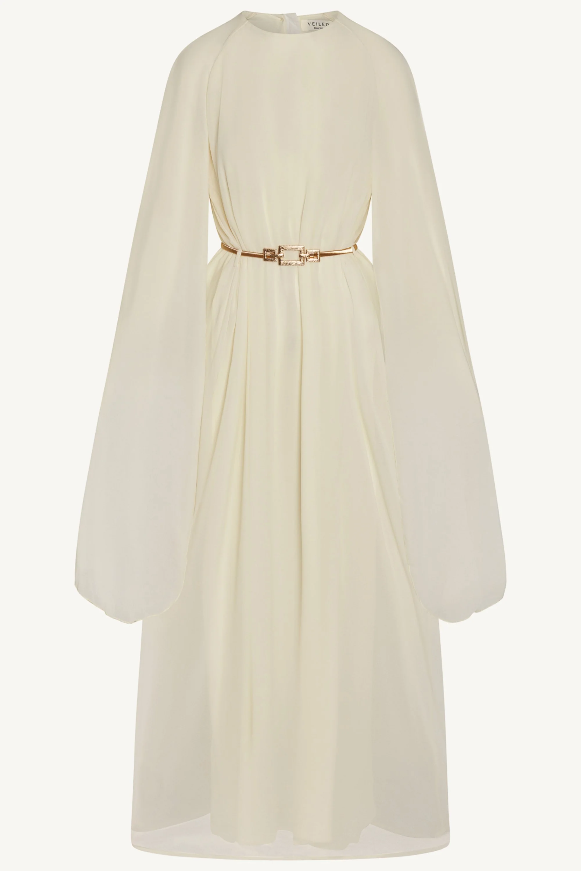 Julia Cape Maxi Dress - Off White - Image 10