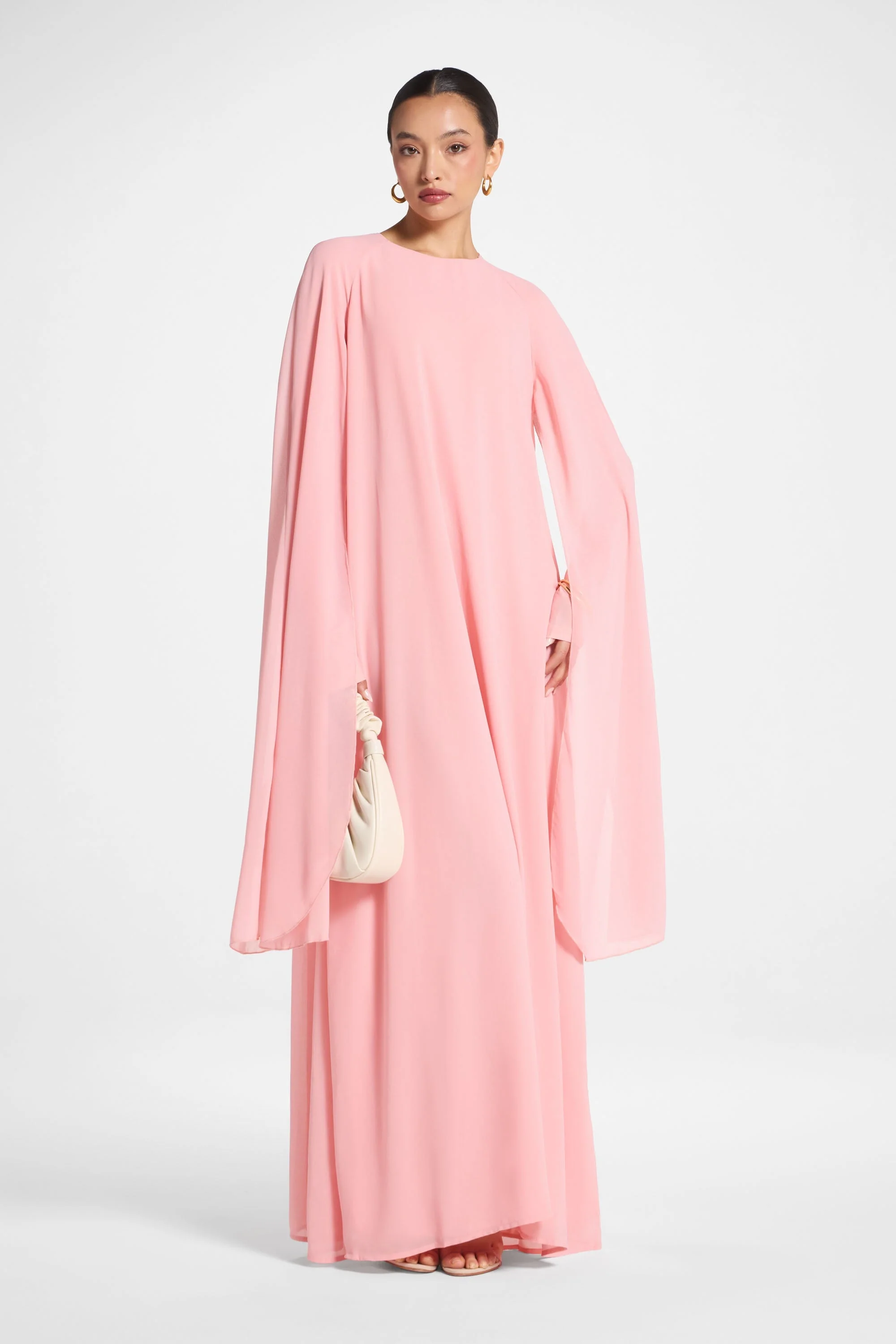 Julia Cape Maxi Dress - Pink - Image 5