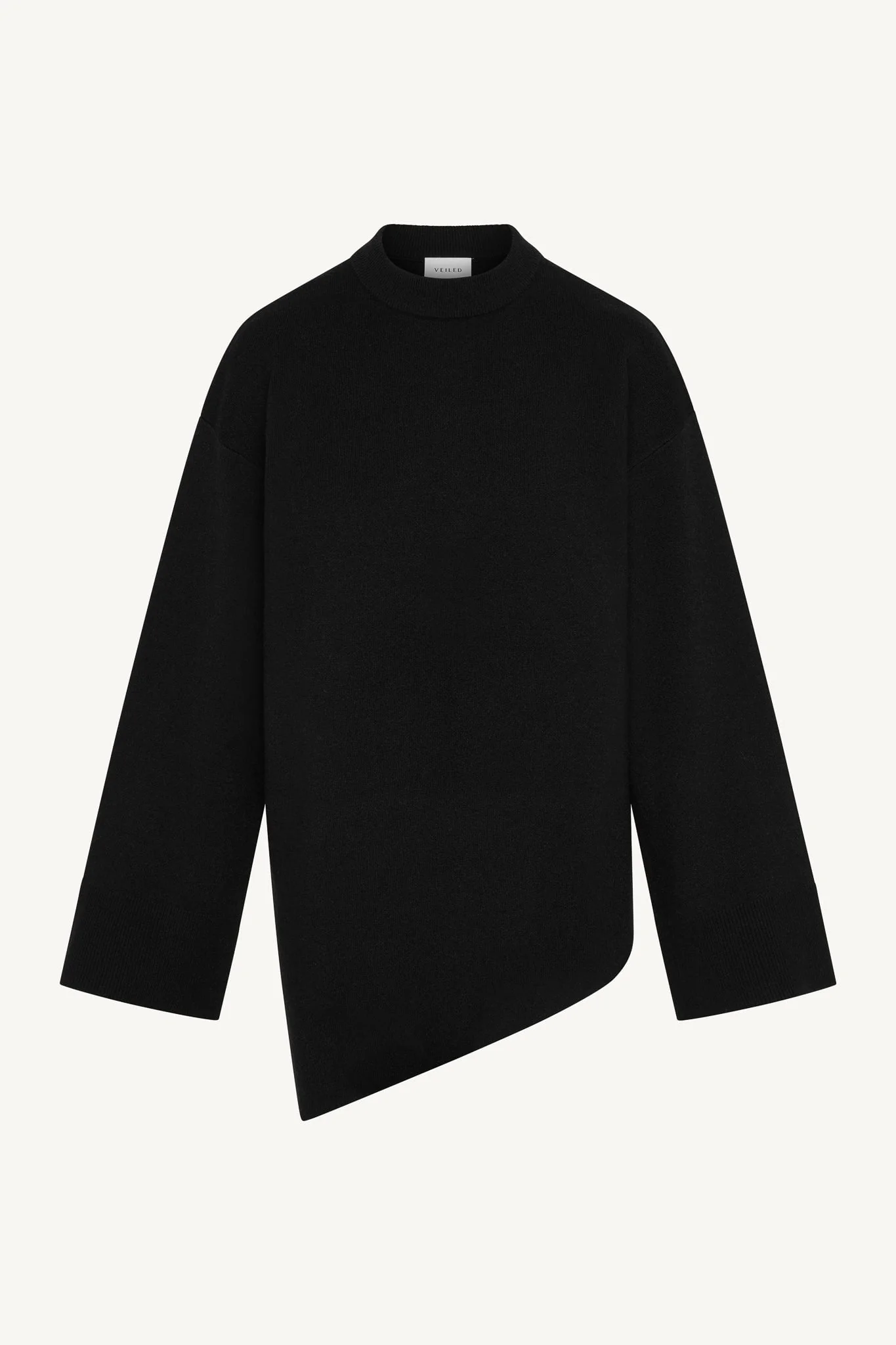 Kehlani Asymmetric Knit Top - Black - Image 7