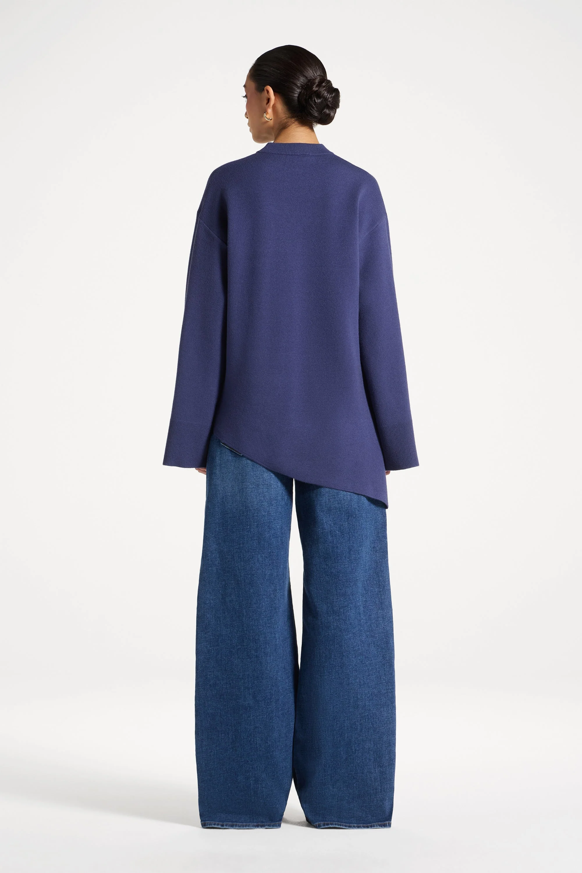 Kehlani Asymmetric Knit Top - Dusk Blue - Image 5