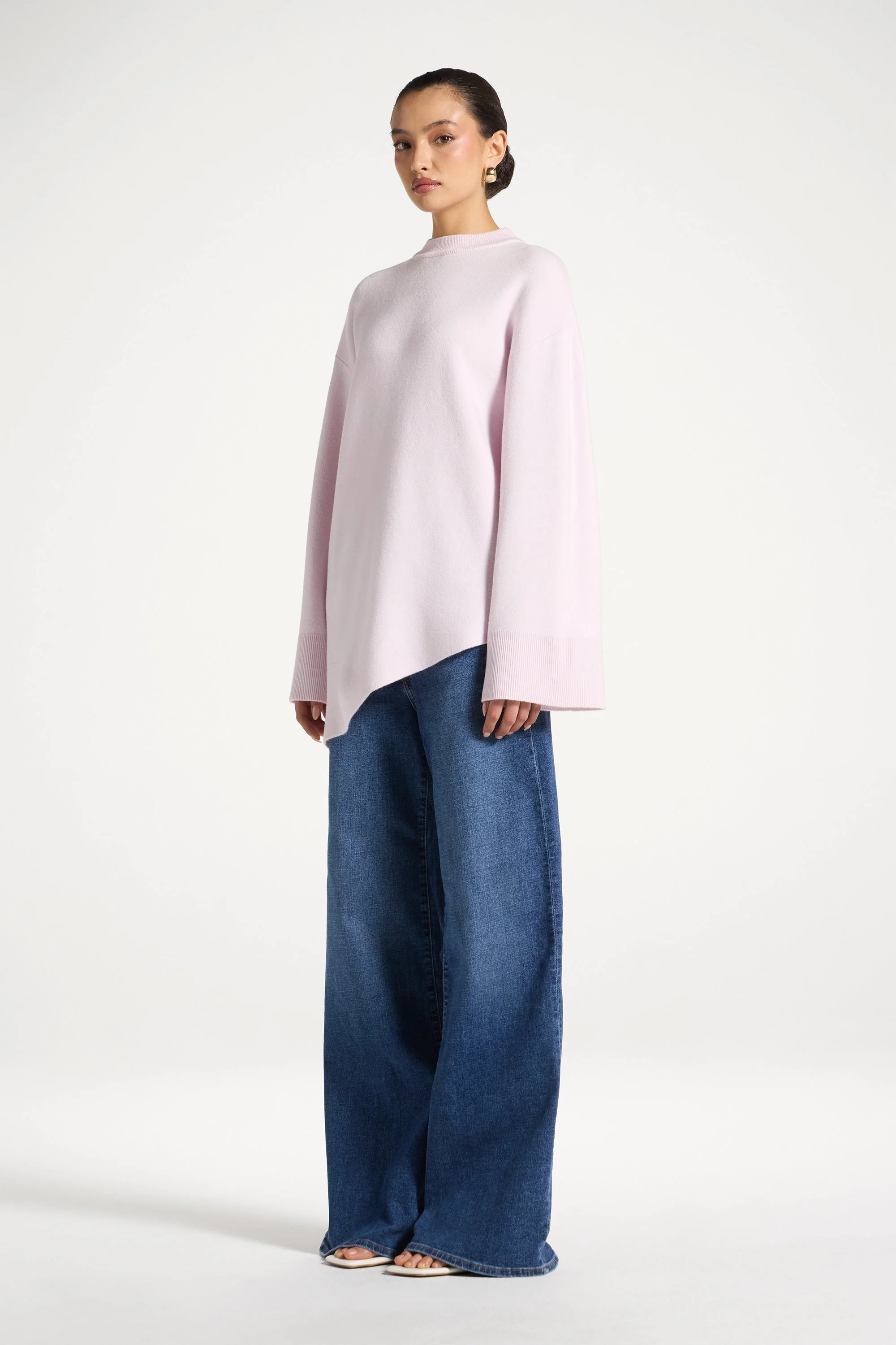 Kehlani Asymmetric Knit Top - Frosted Pink - Image 5