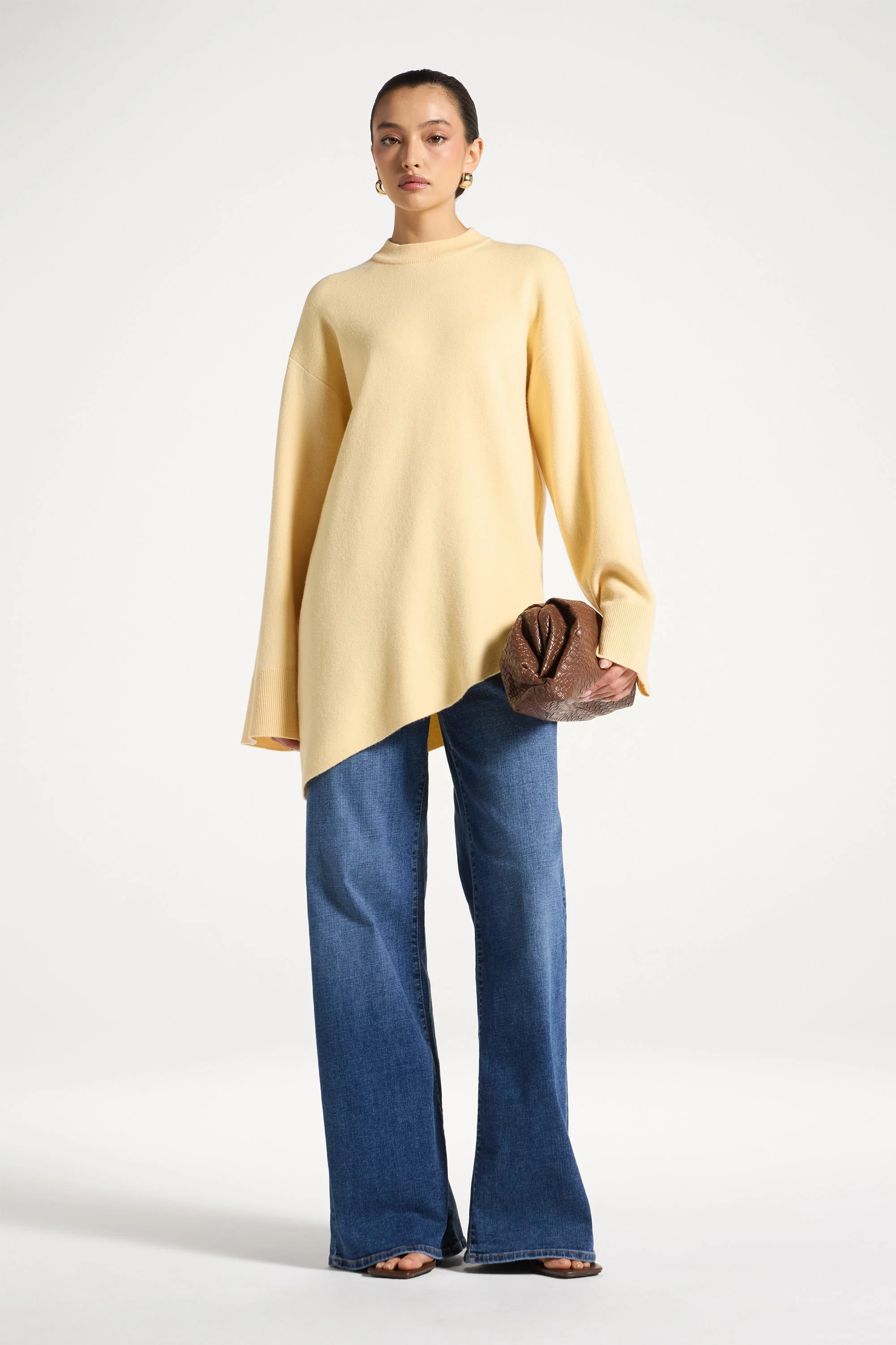 Kehlani Asymmetric Knit Top - Yuzu - Image 3