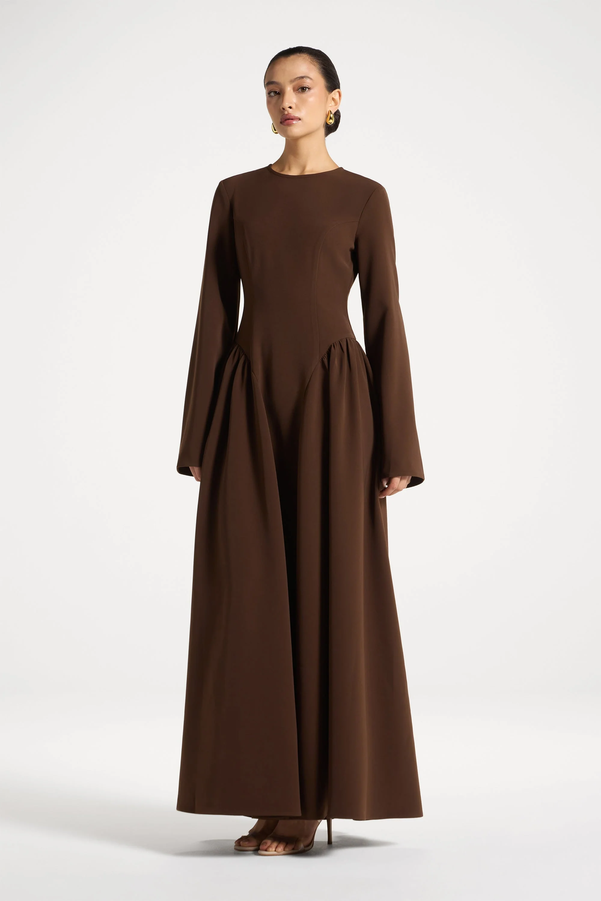 Kendall Maxi Dress - Chocolate - Image 3